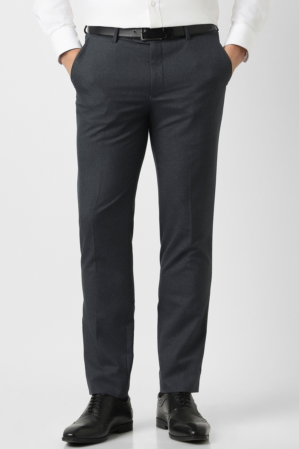 Peter England Men Casual Pant Navy