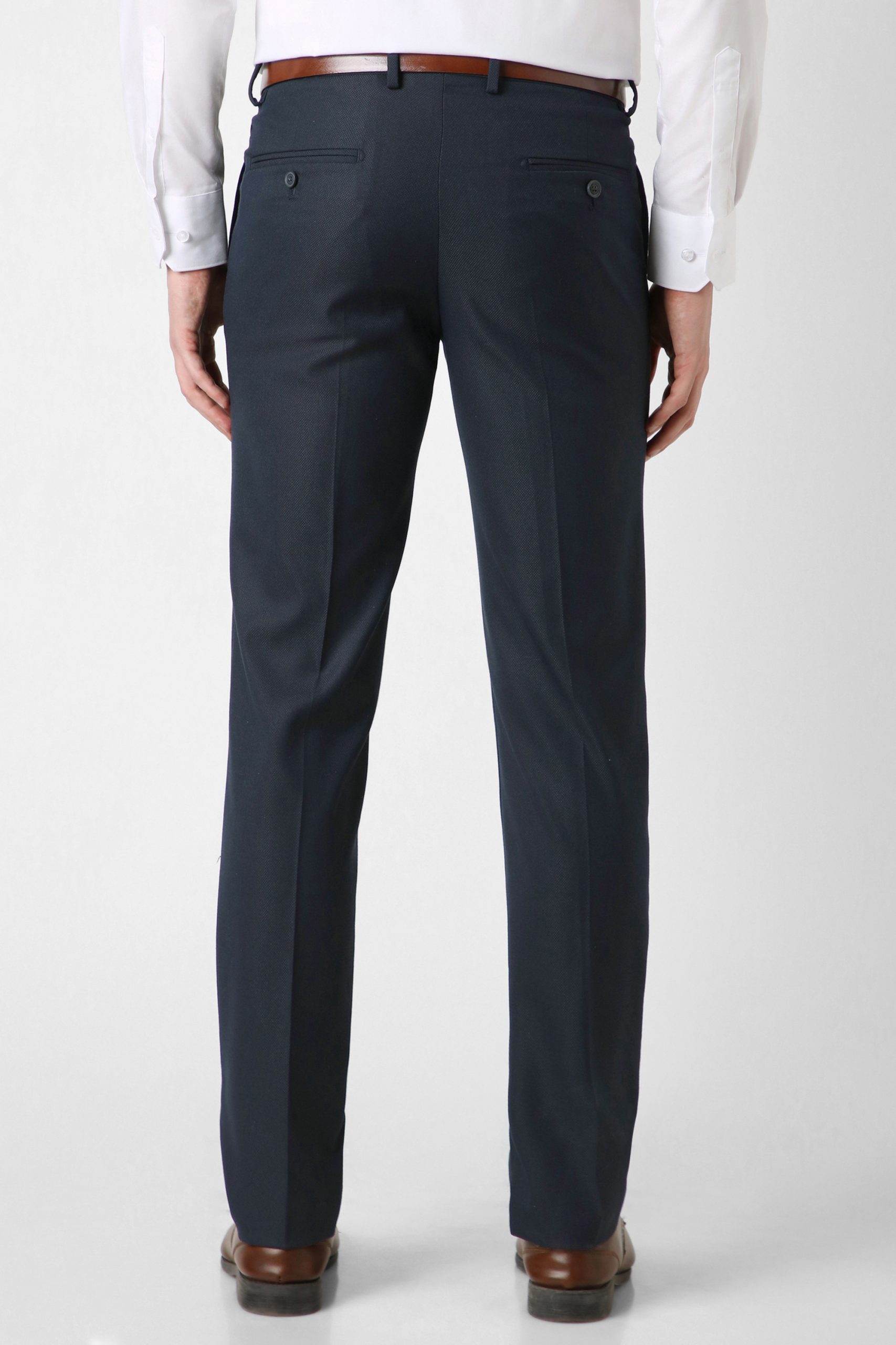 Peter England Men Casual Pant Navy