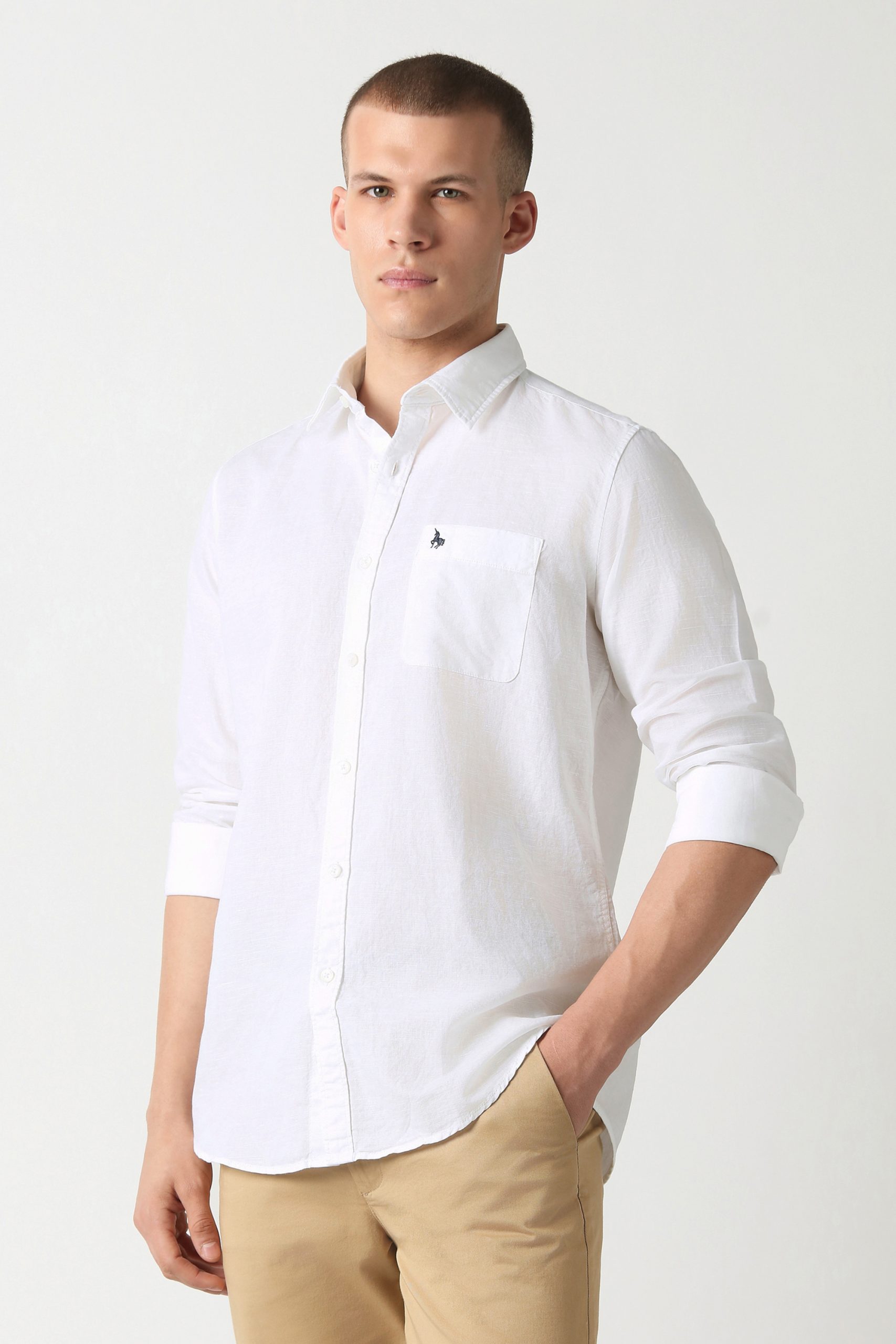 Van Heusen Men Casual Shirt Full Sleeve Red