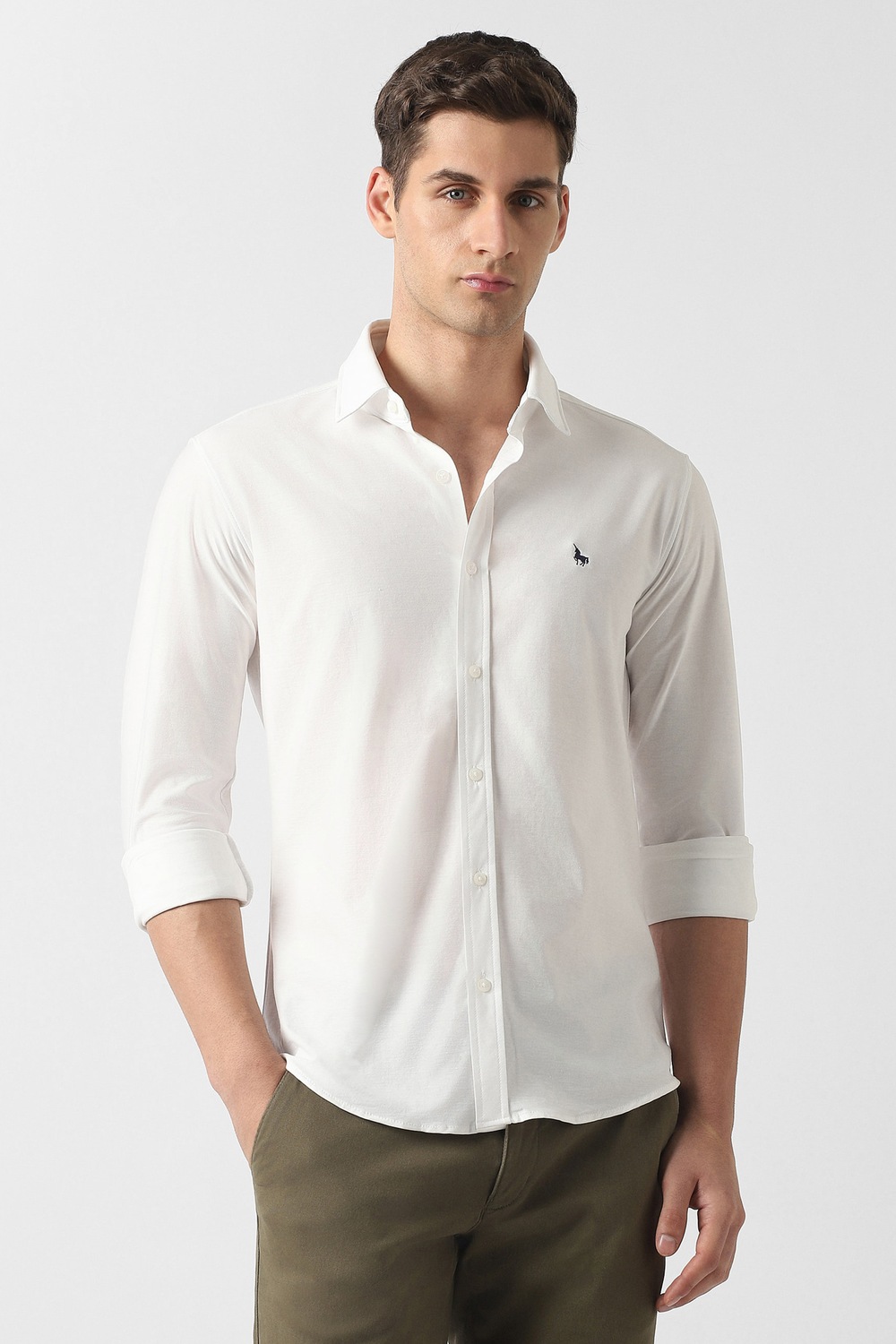 Van Heusen Men Casual Shirt Full Sleeve Pink