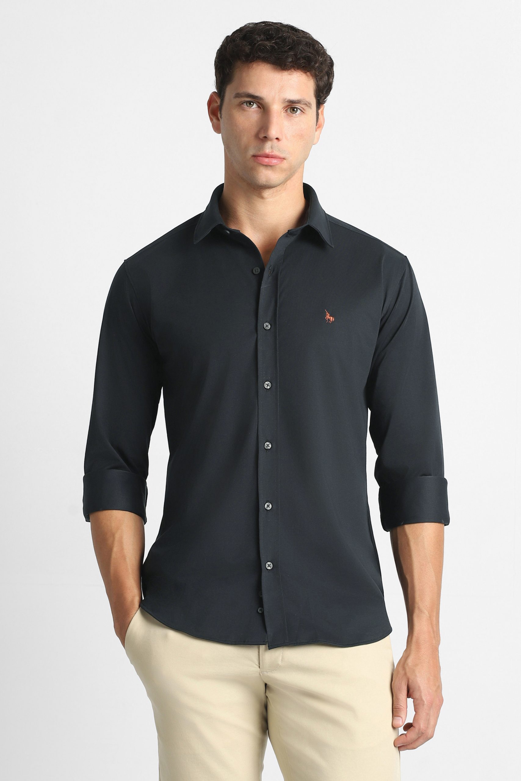 Van Heusen Men Casual Shirt Full Sleeve White