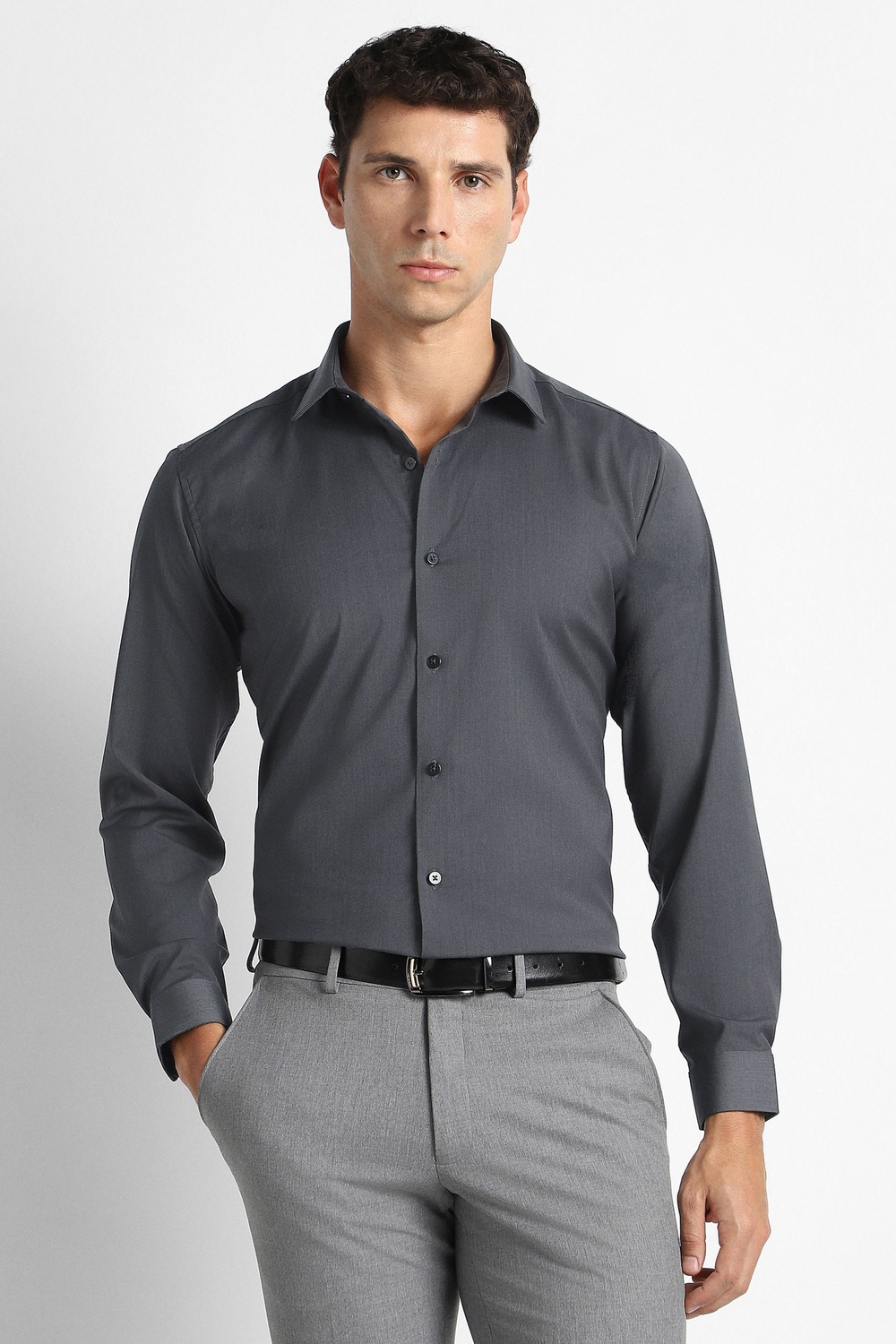 Van Heusen Men Casual Shirt Half Sleeve White
