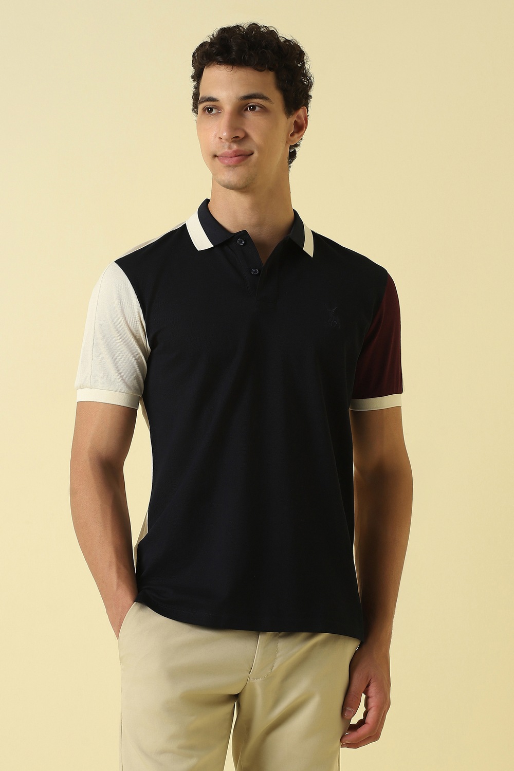 Allen Solly Men Casual Tshirt Half Sleeve Medium Blue