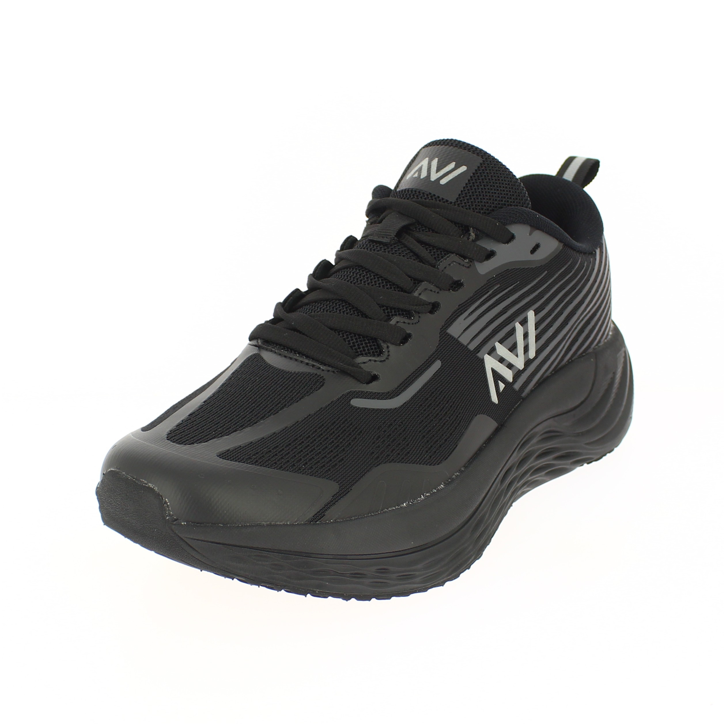 AVI Men Running Lacing Shoes BLACK