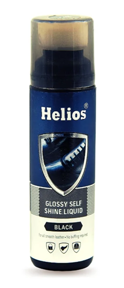 Helios Unisex Shoe Polish Liquide Black - 75Ml