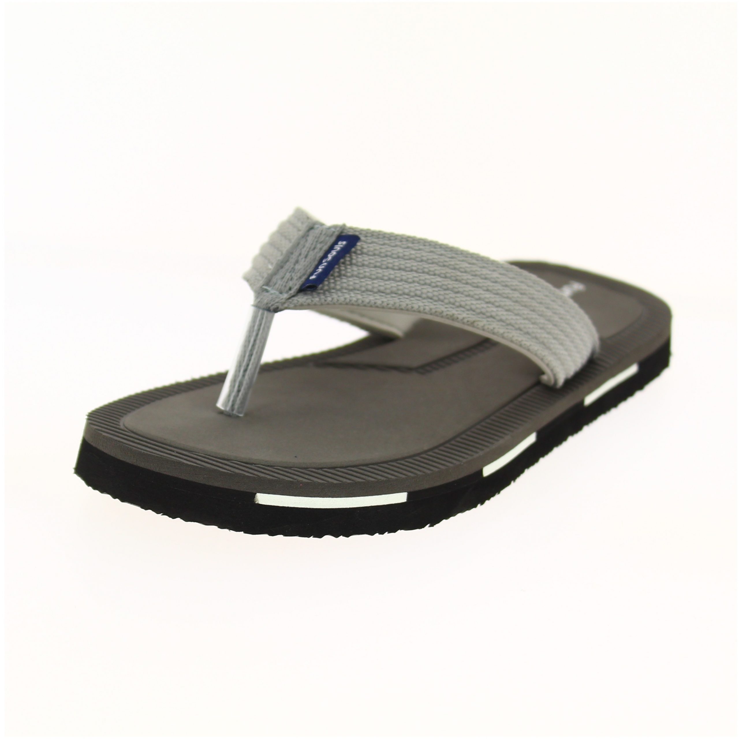 Fun Souls Boys Casual V-Strap Slippers Gray