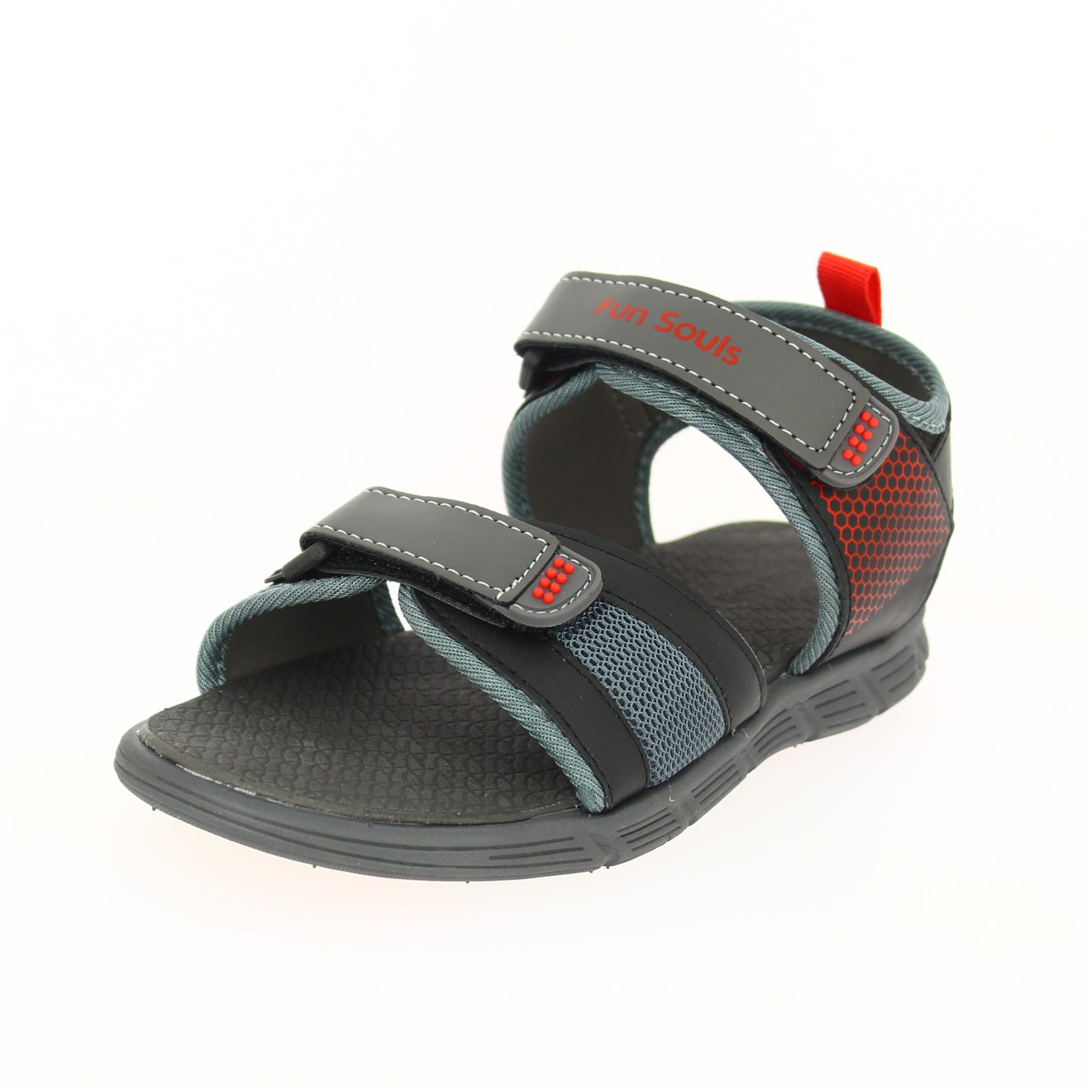 Fun Souls Boys Casual Slip-On Sandals Gray