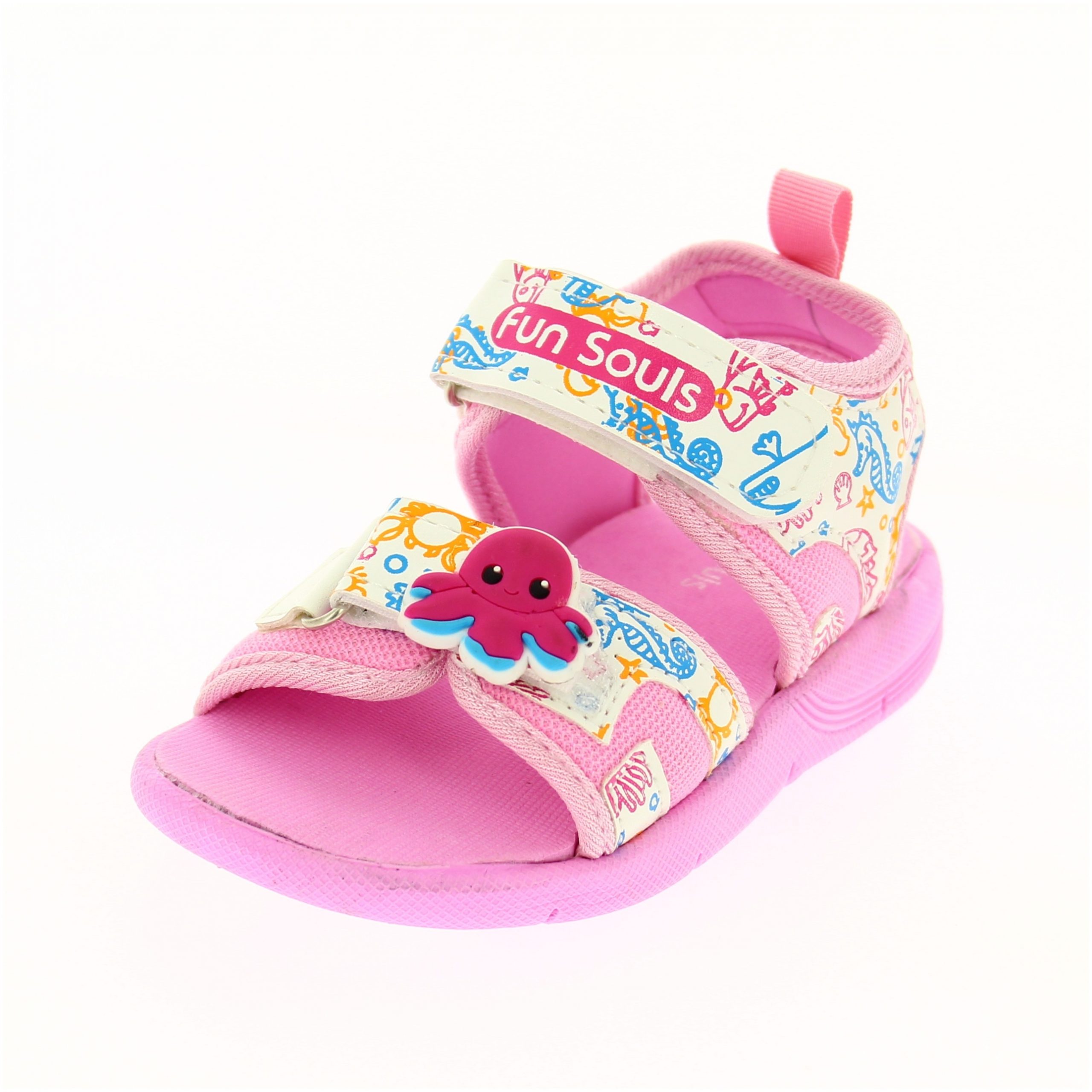 Fun Souls Girls Casual Slip-On Sandals Pink