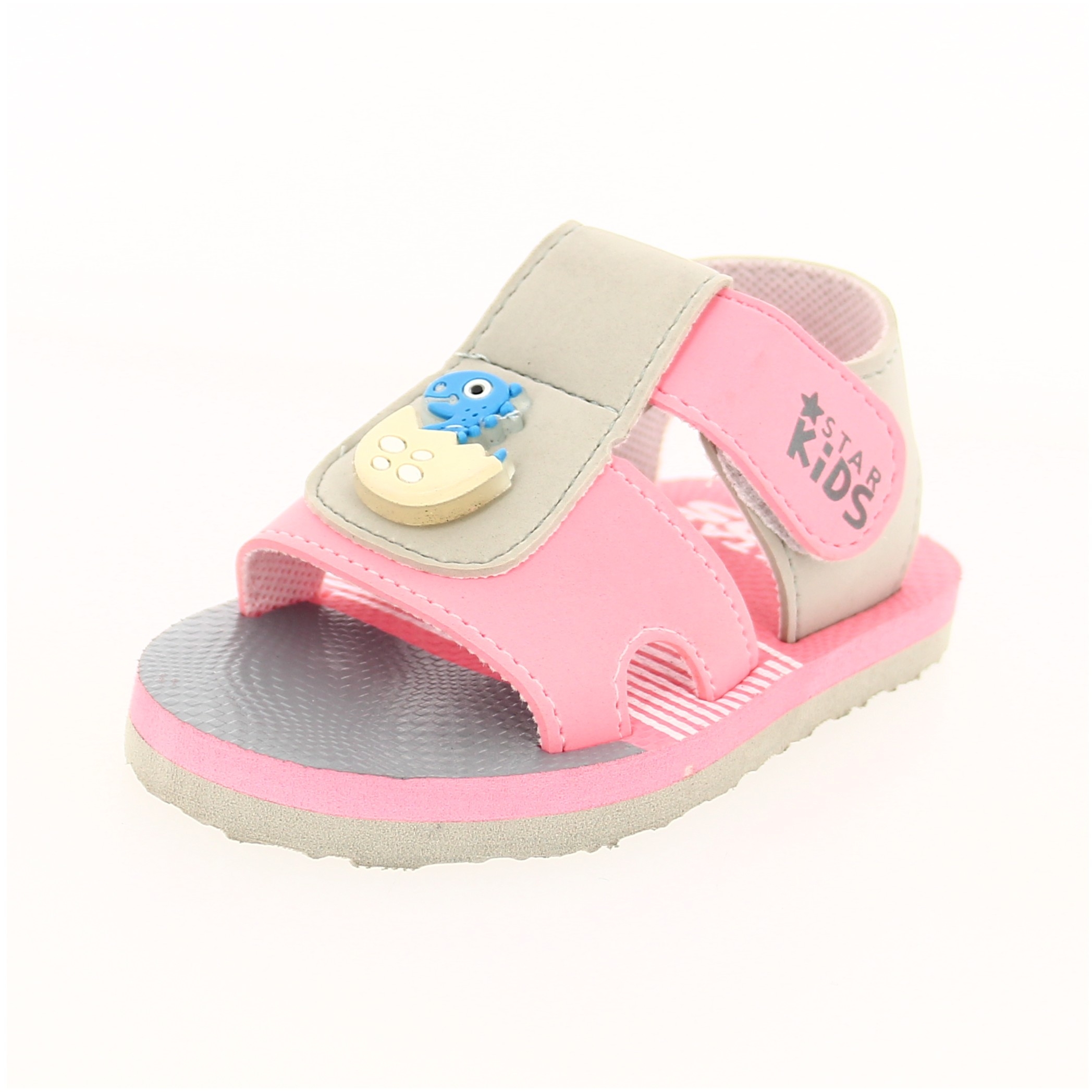 STAR KiDS Kids Girls Casual Slip-On Sandals Gray / Pink