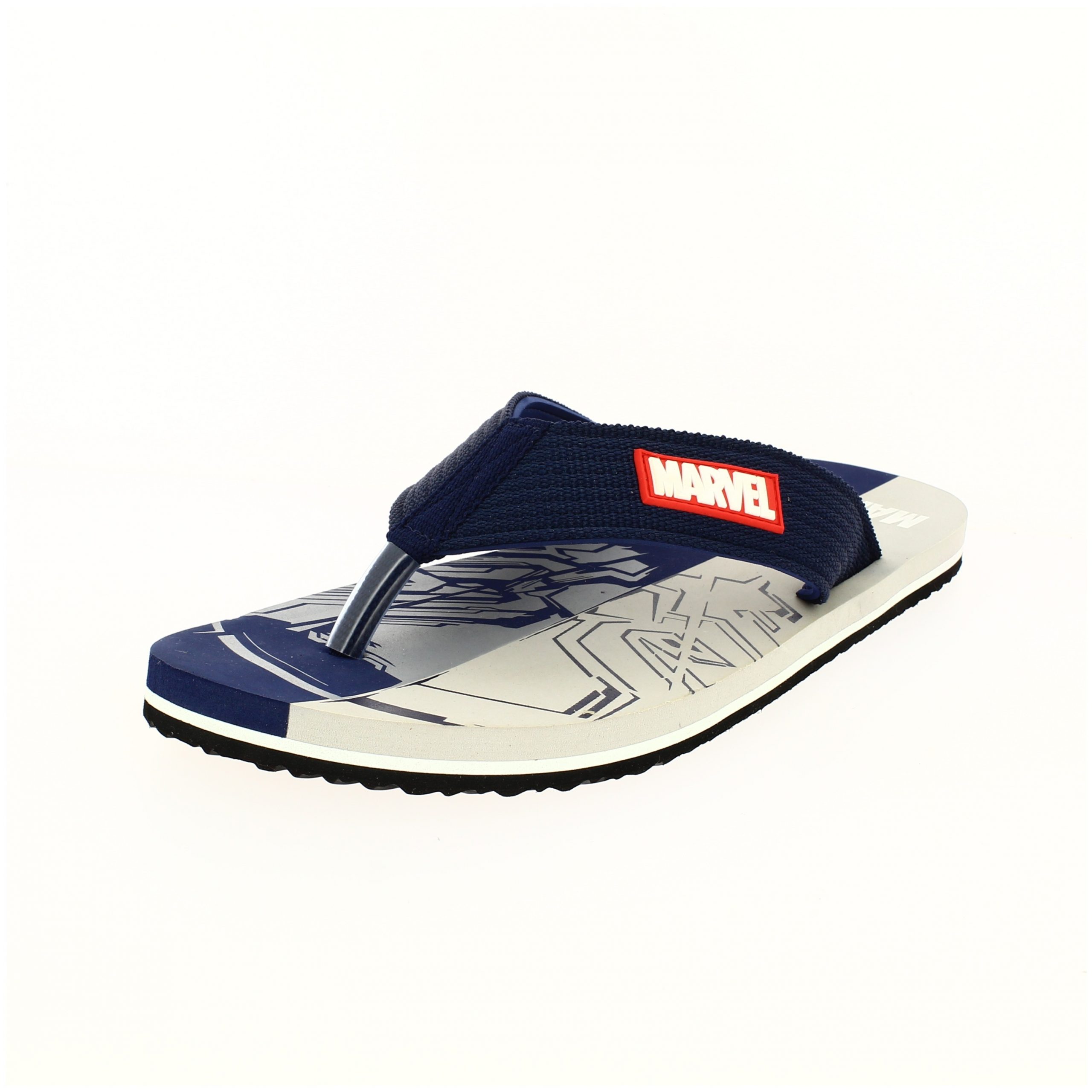 Marvel Men Casual Two Strap Slippers Blue