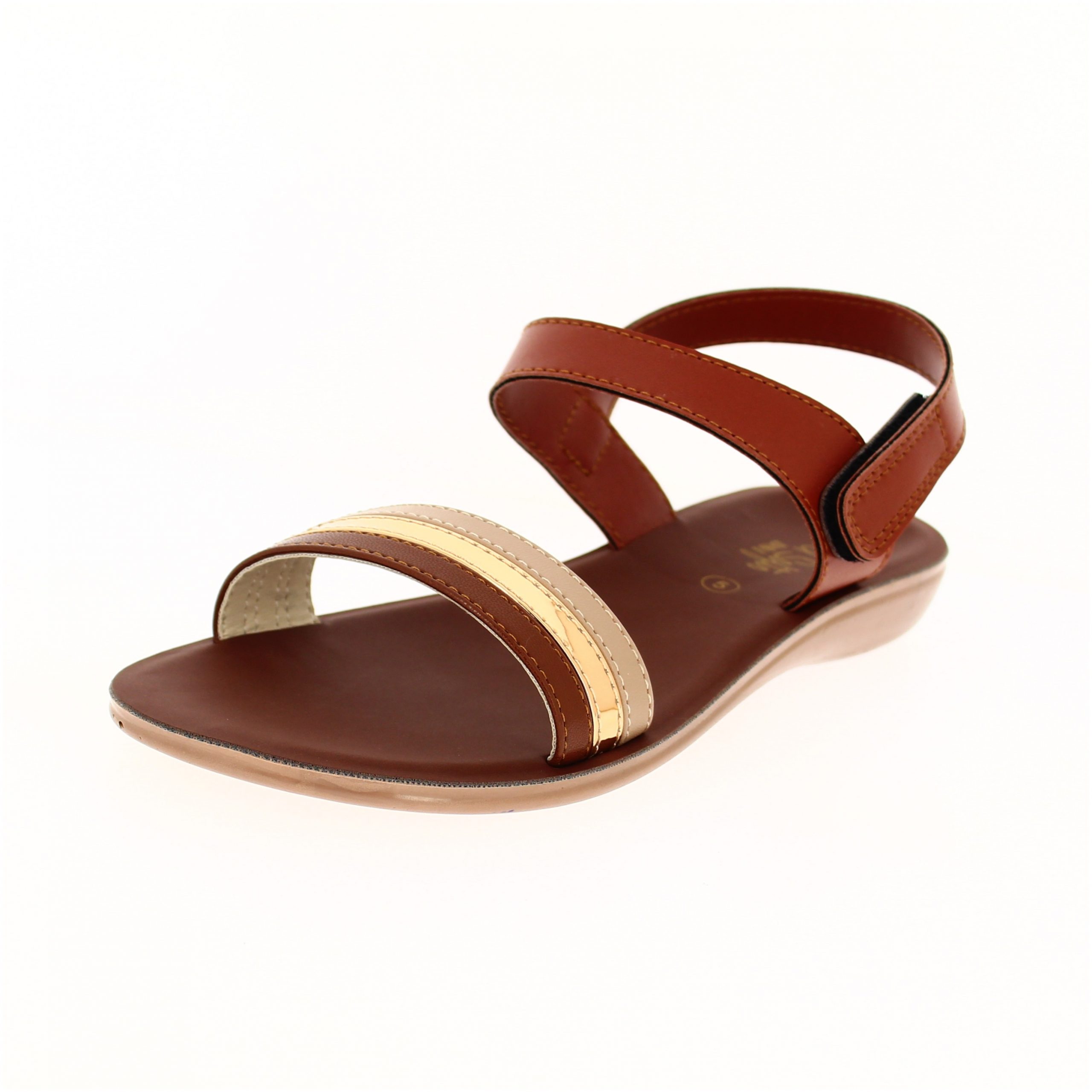 U Softo Women Casual Slip-On Sandals Brown