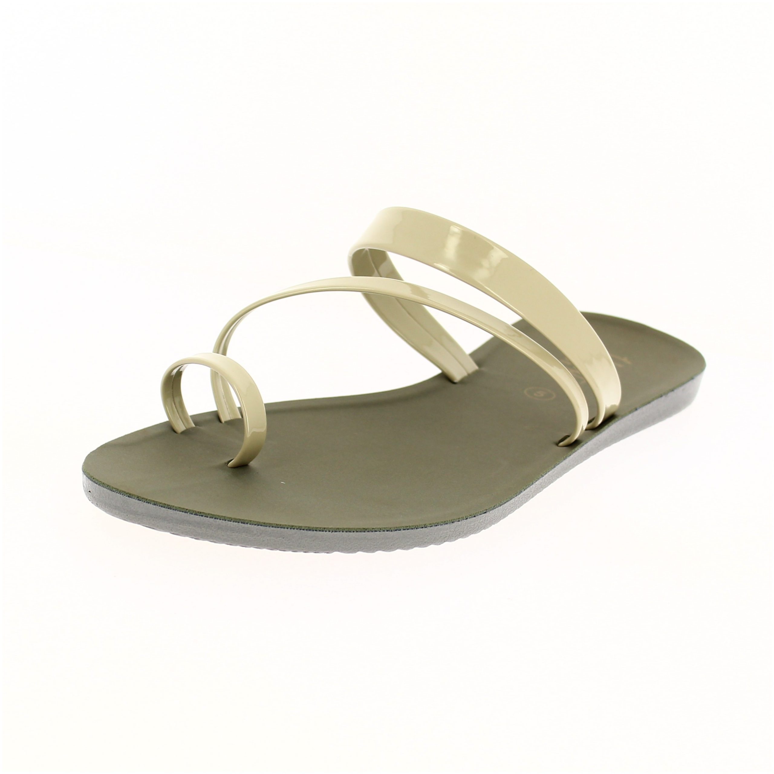 U Softo Women Casual Toe-Ring Slippers Olive