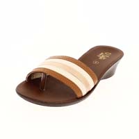 U Softo Women Casual Toe-Ring Wedges Tan