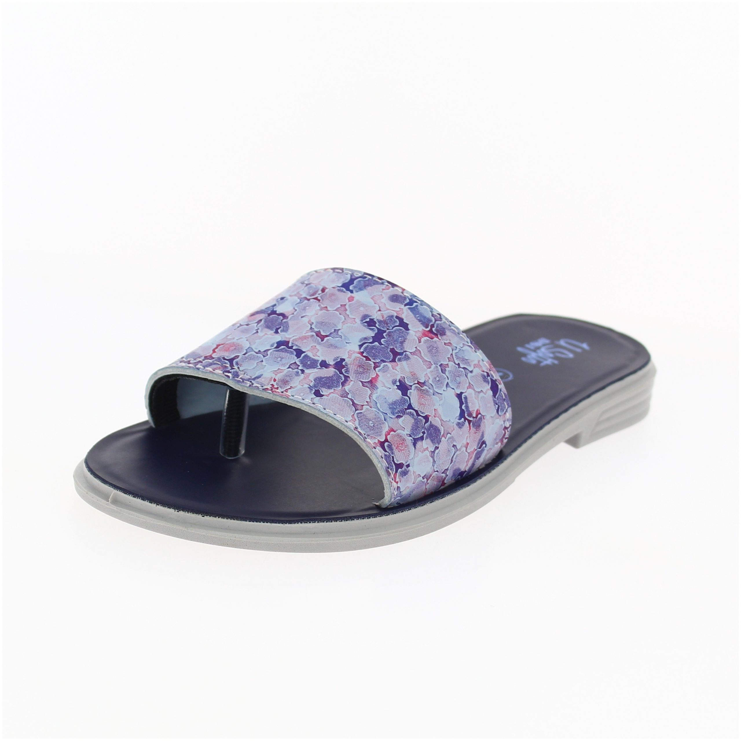U Softo Girls Casual Toe Ring Slippers D Blue