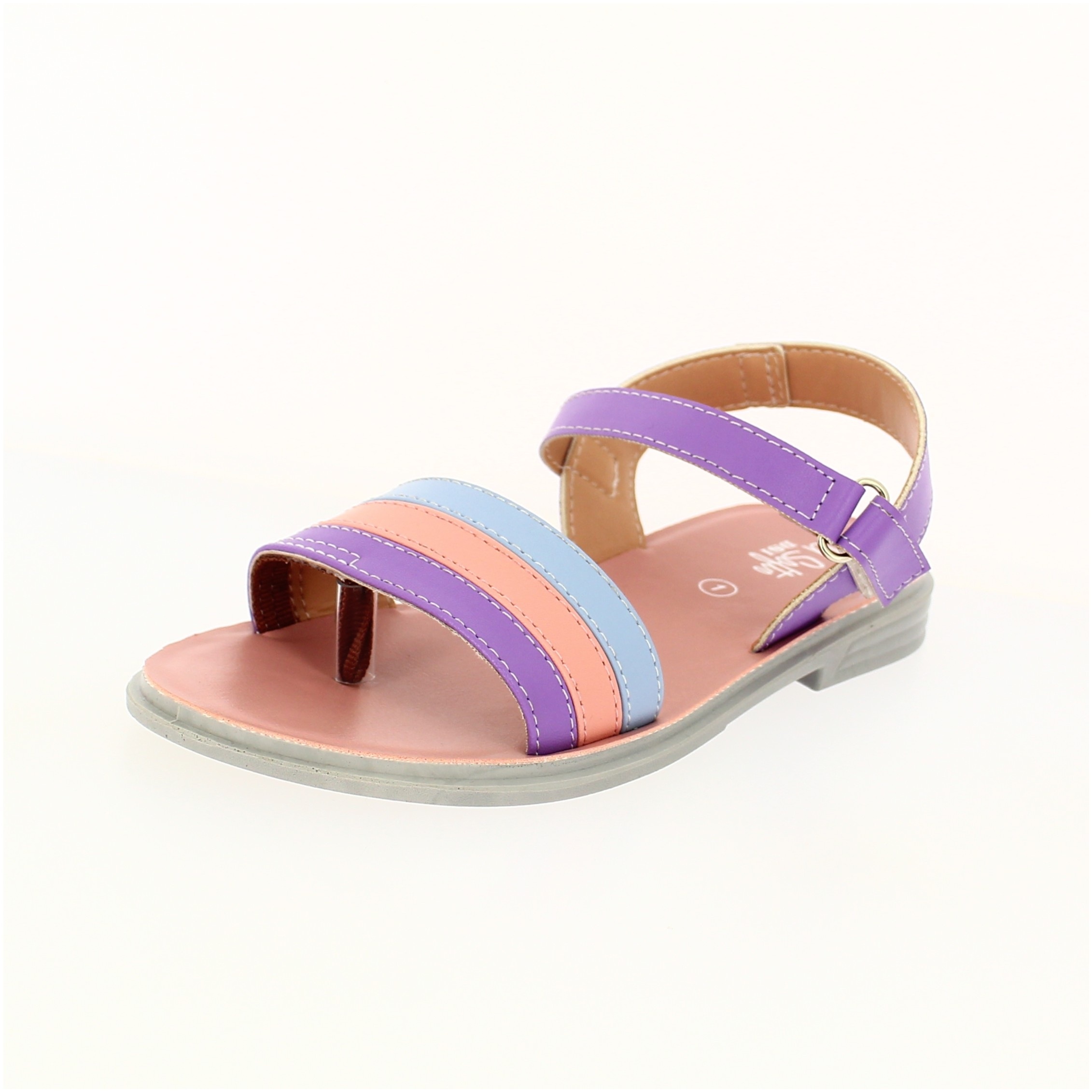 U Softo Girls Casual Slip-On Sandals Lblue/Purple