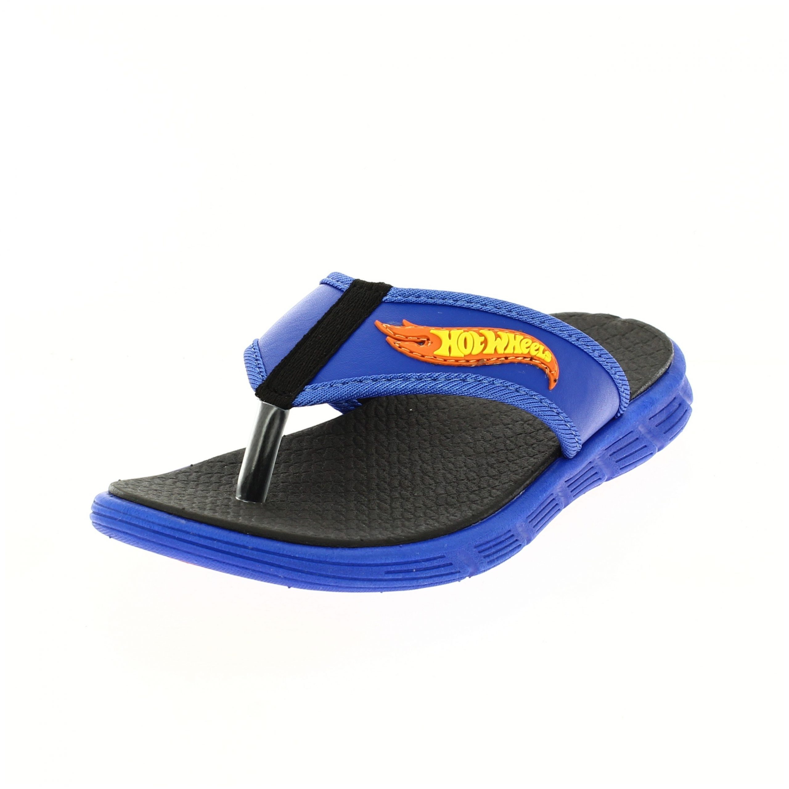 Hot Wheels Boys Casual V-Strap Slippers Blue