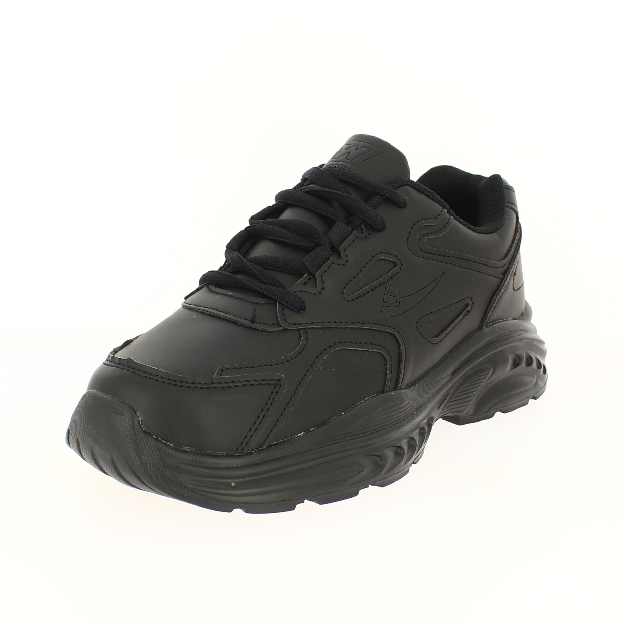 Winner Boys School Lacing Shoes Black