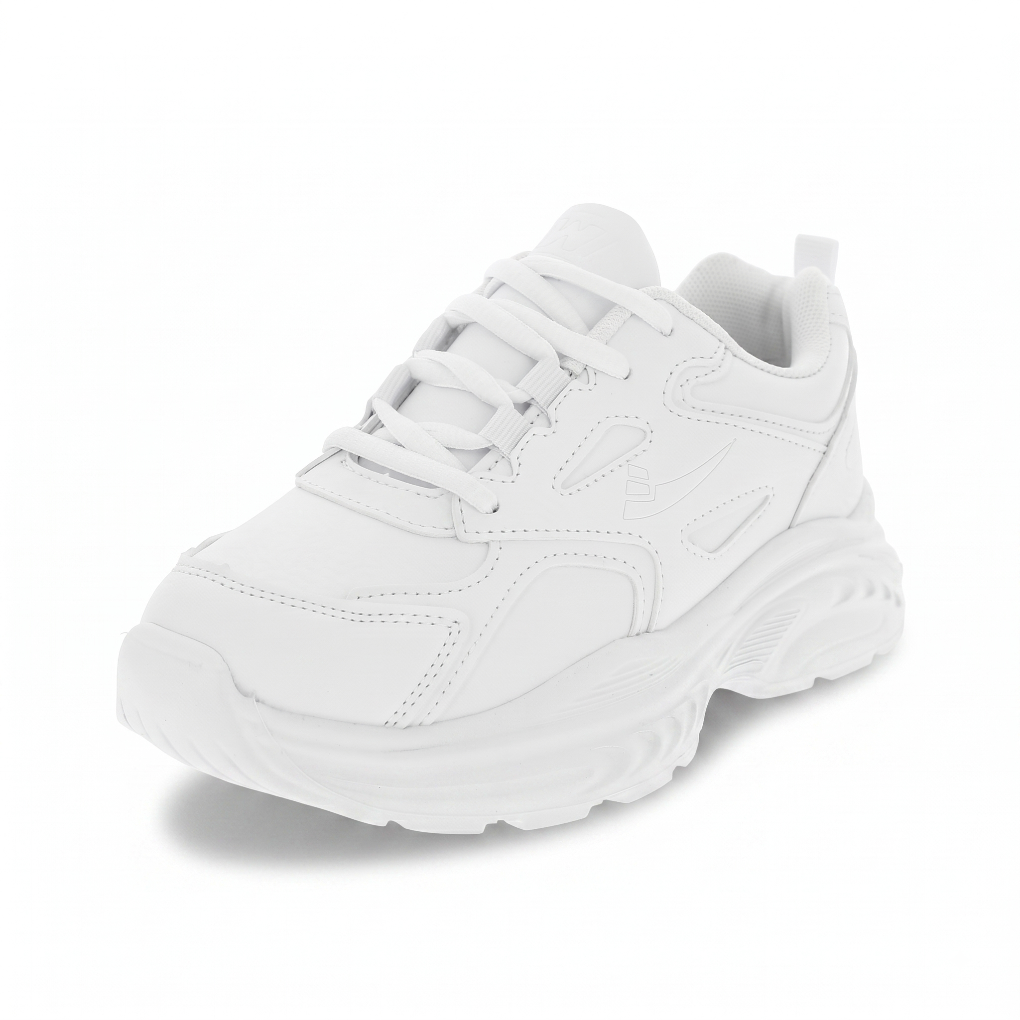 Winner Girls School Lacing Shoes White
