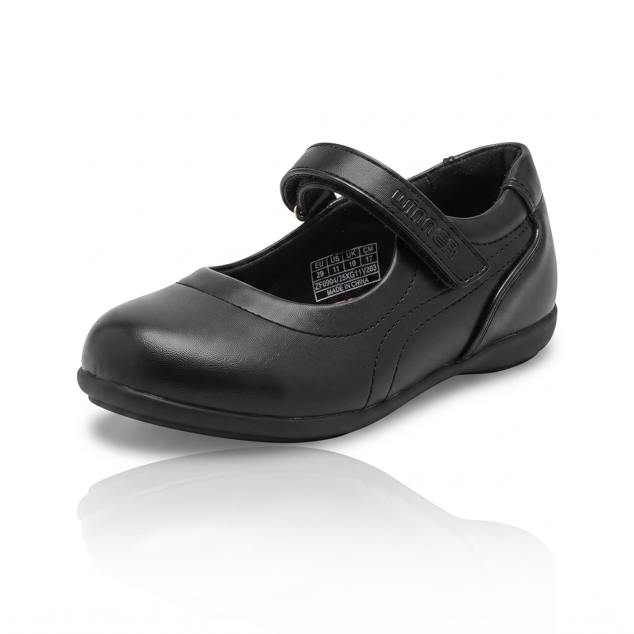 Winner Girls School Mary Jane Shoes Black