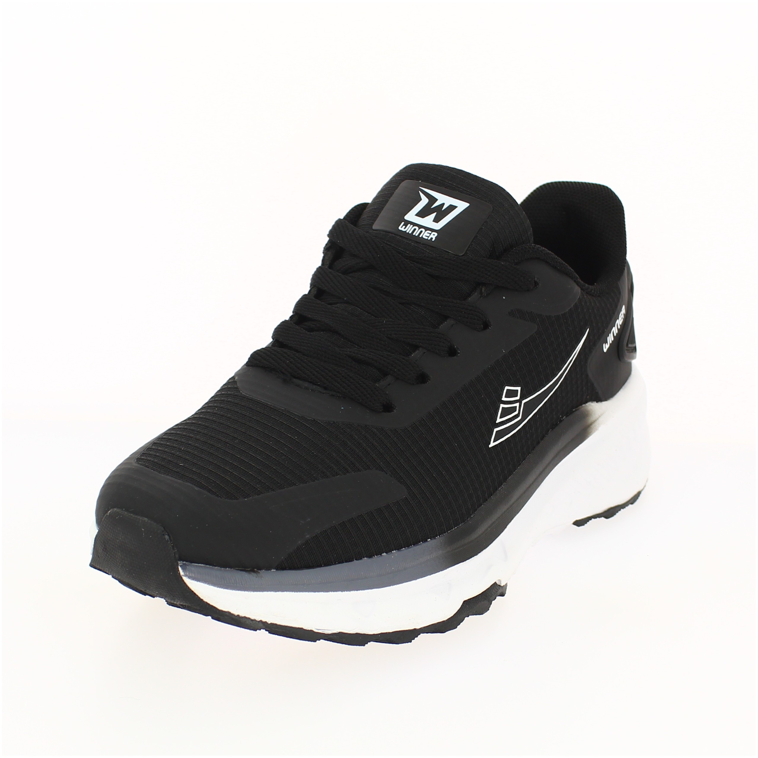 Winner Men Running Lacing Shoes Black