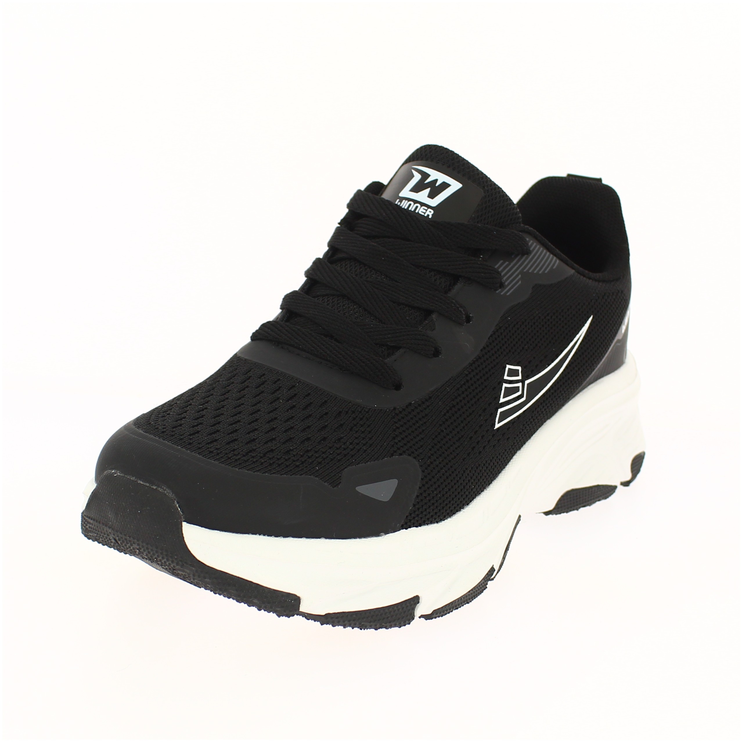 Winner Men Running Lacing Shoes Black