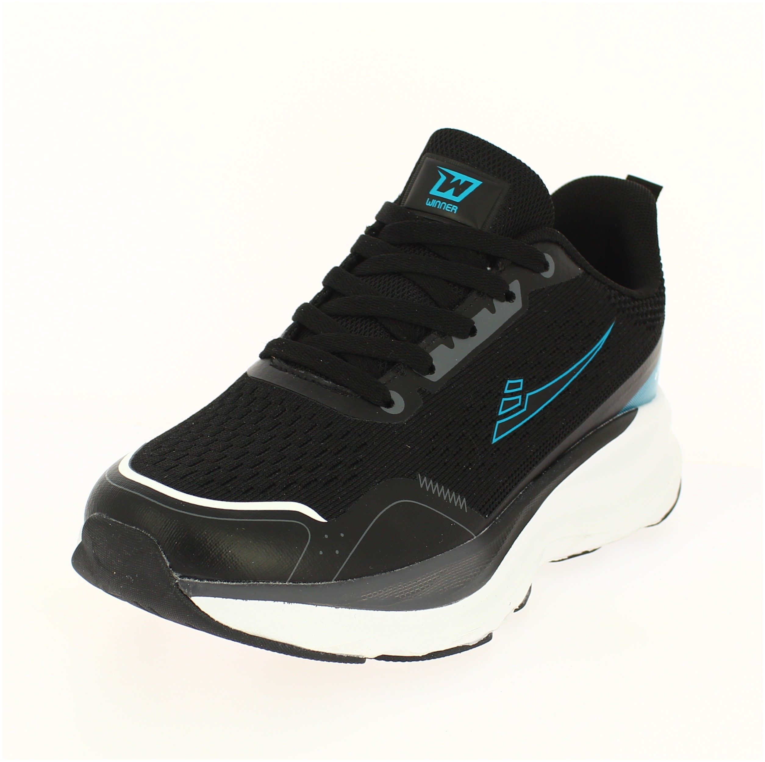 Winner Men Running Lacing Shoes Black