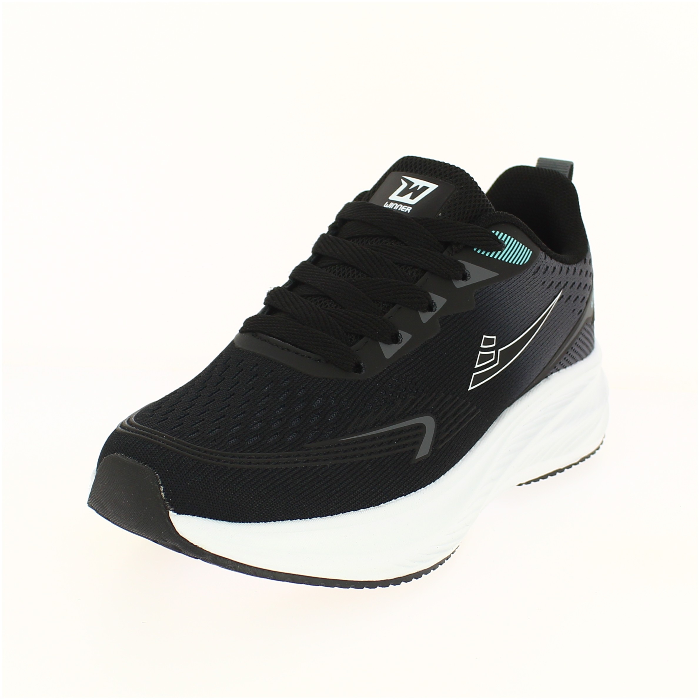 Winner Women Running Lacing Shoes Black