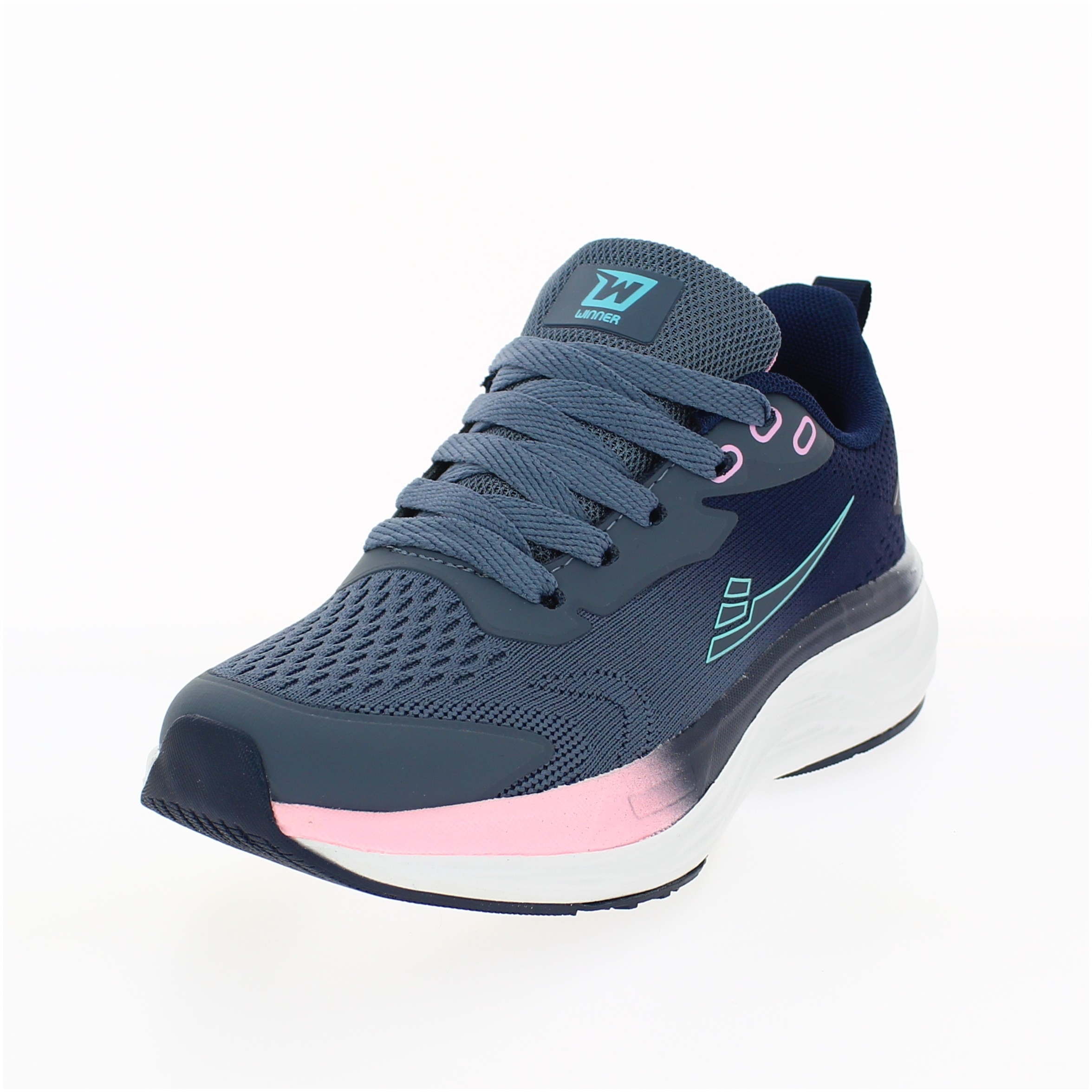Winner Women Running Lacing Shoes Dark Blue