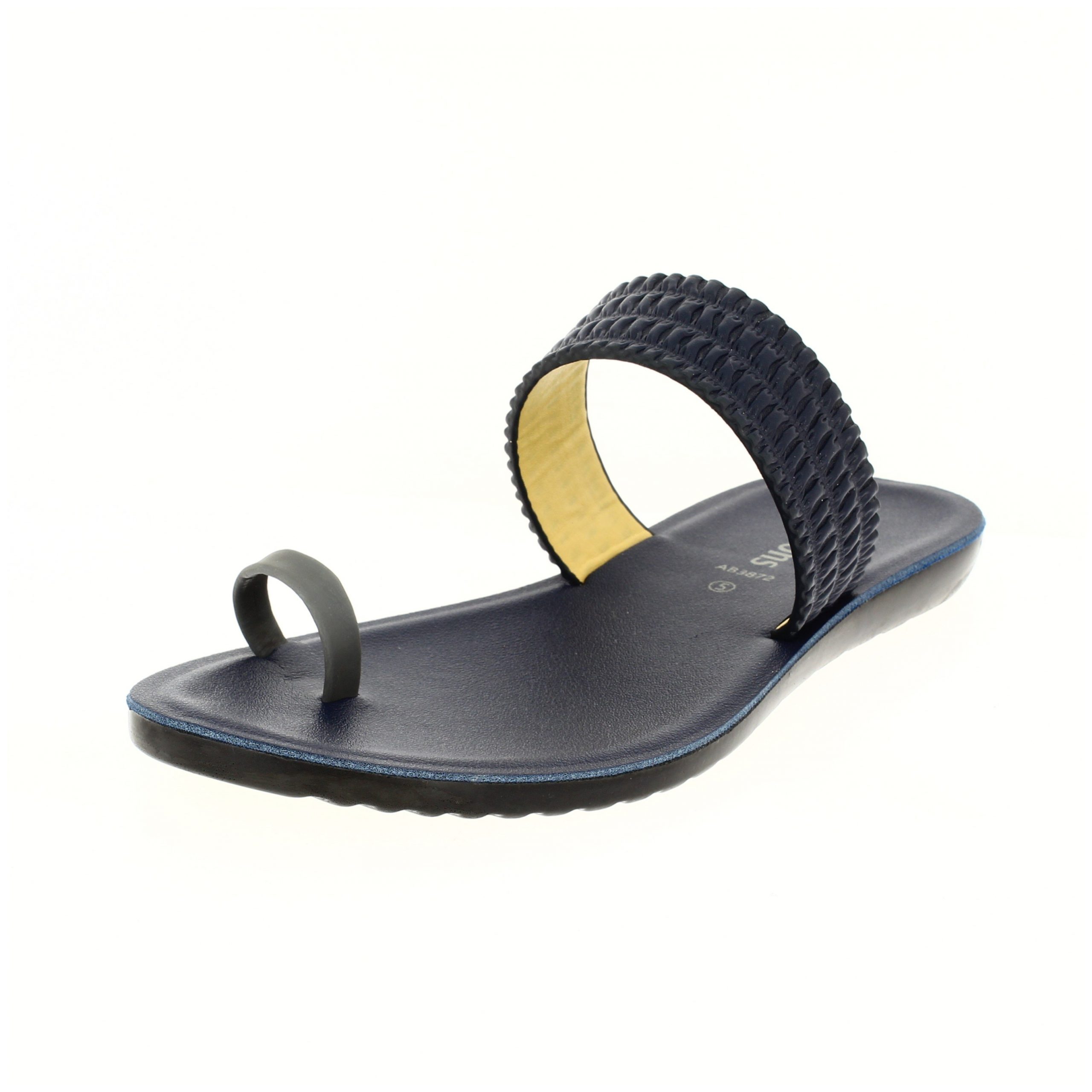 Samsons Women Casual Toe Ring Slippers Blue