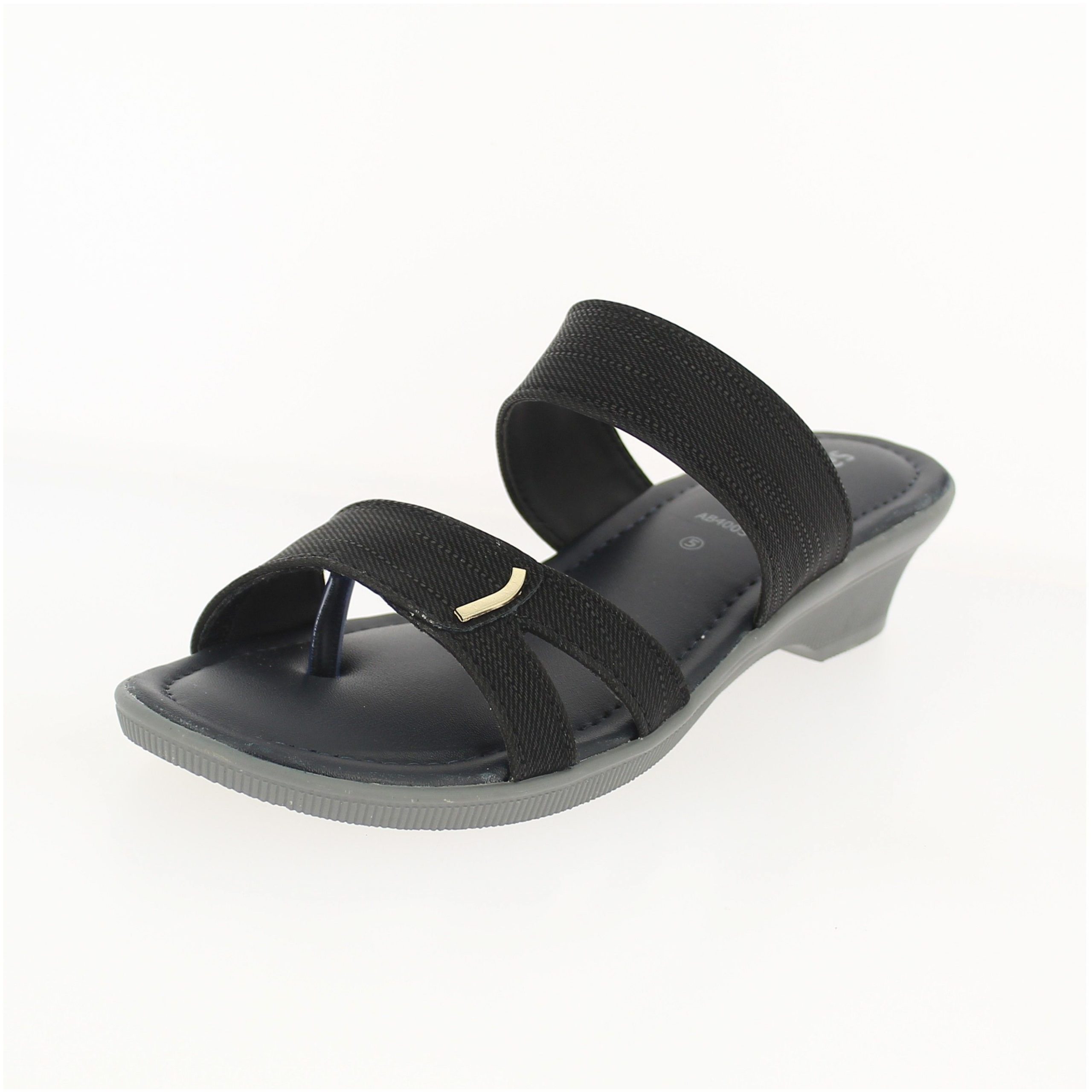 SAMSONS Women Casual Slip-On Wedges Black