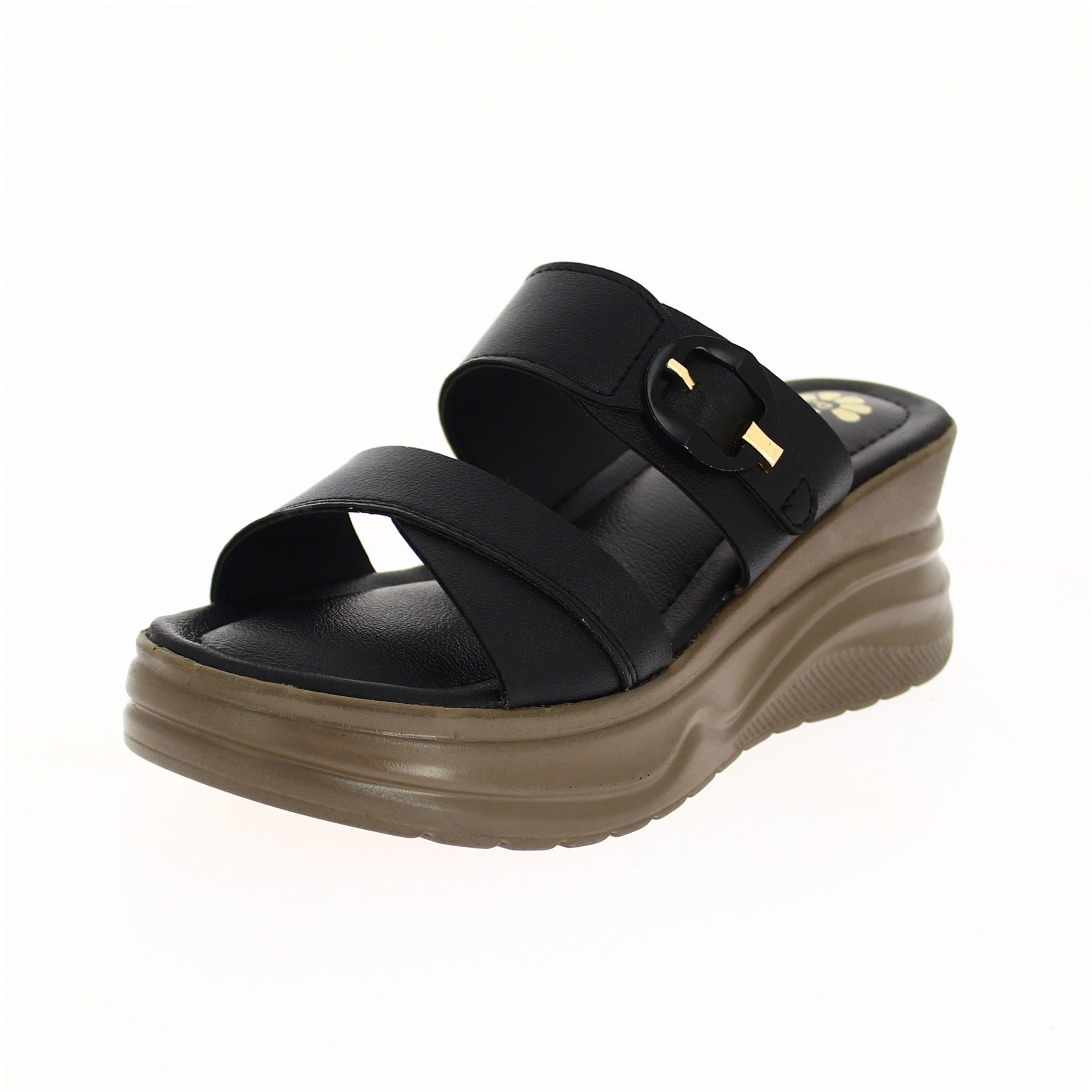 PETALZ Women Casual Slip-On Wedges Black