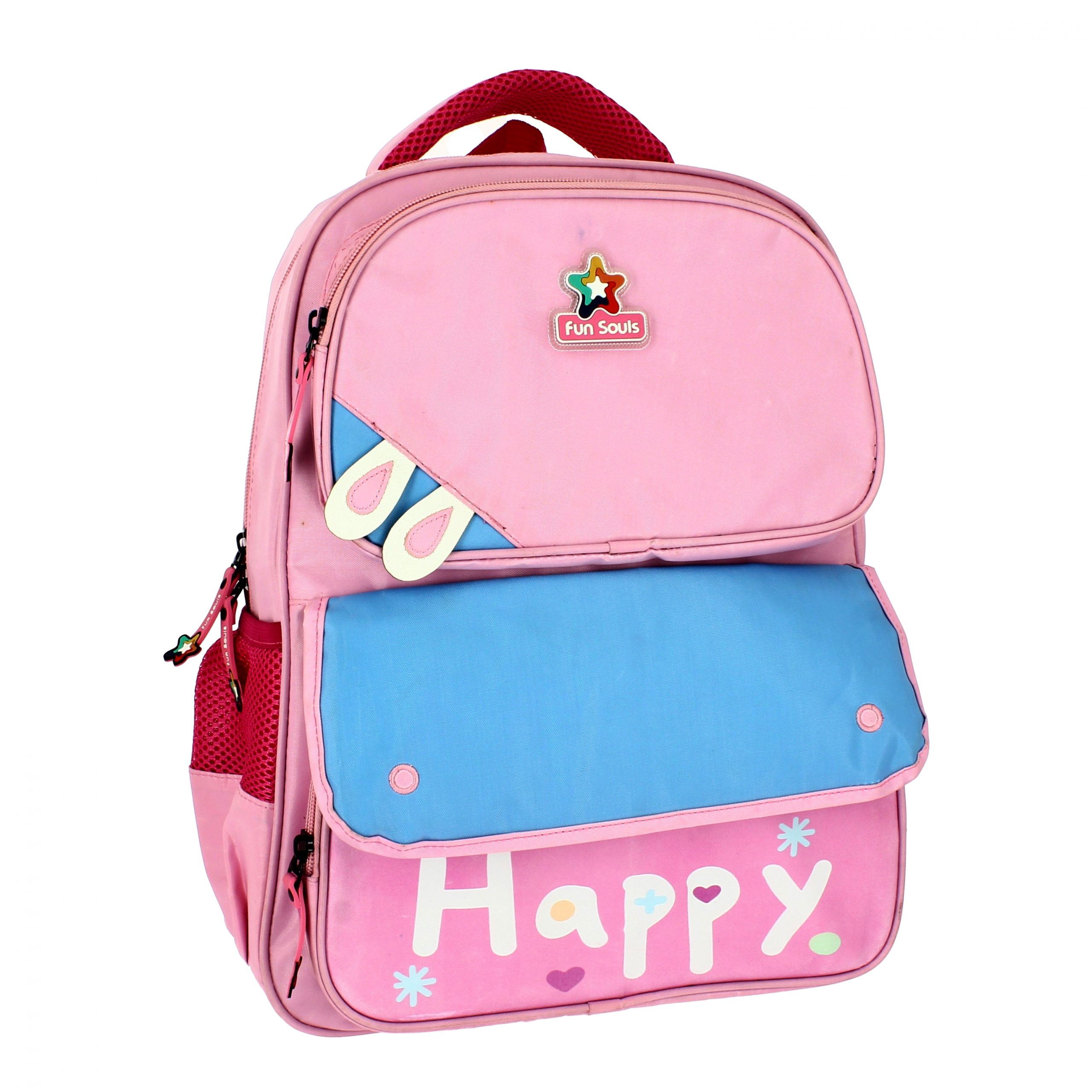 Fun Souls Girls BACK PACK PINK - 33cmx26cmx11cm
