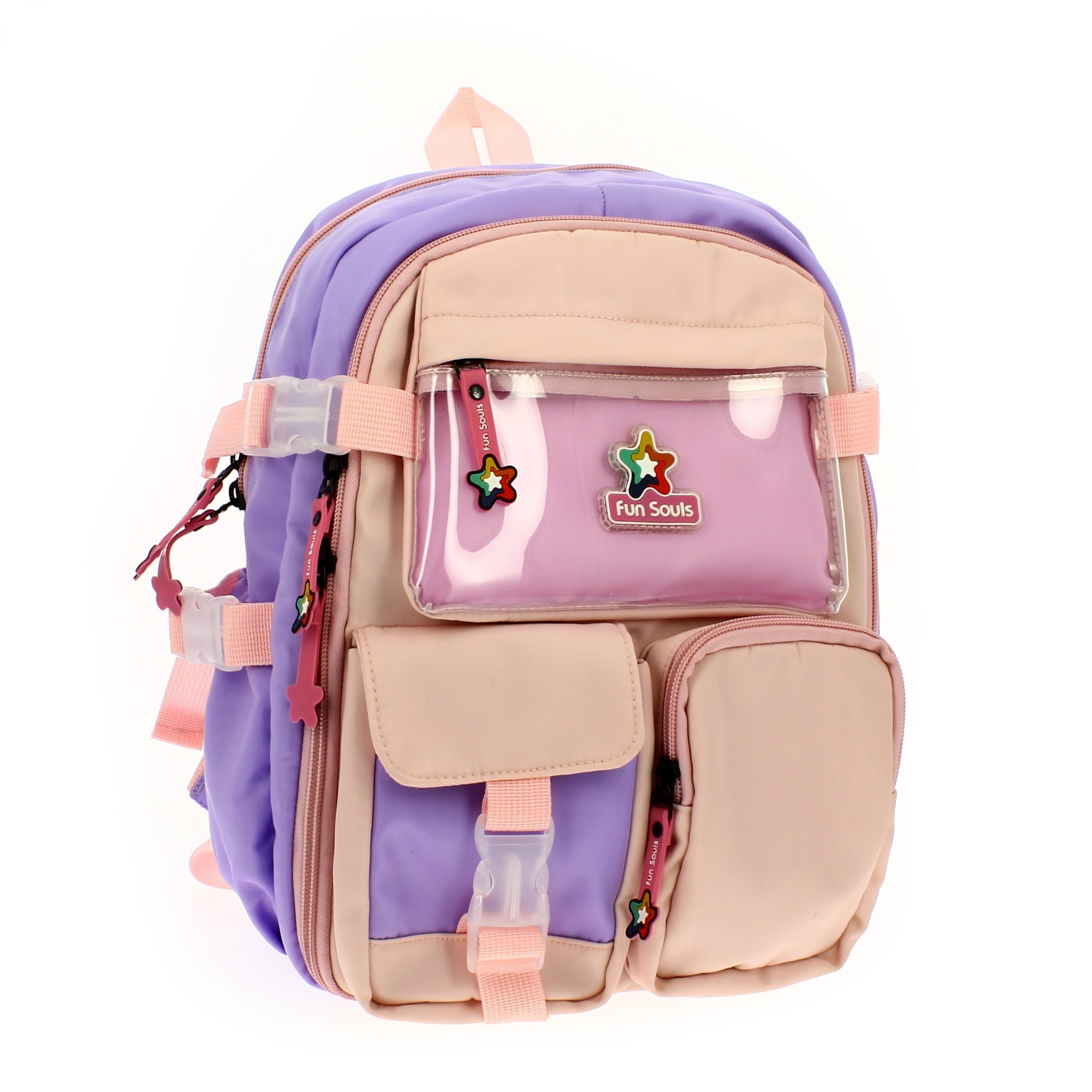 Fun Souls Girls BACK PACK PINK - 42cmx31cmx11cm