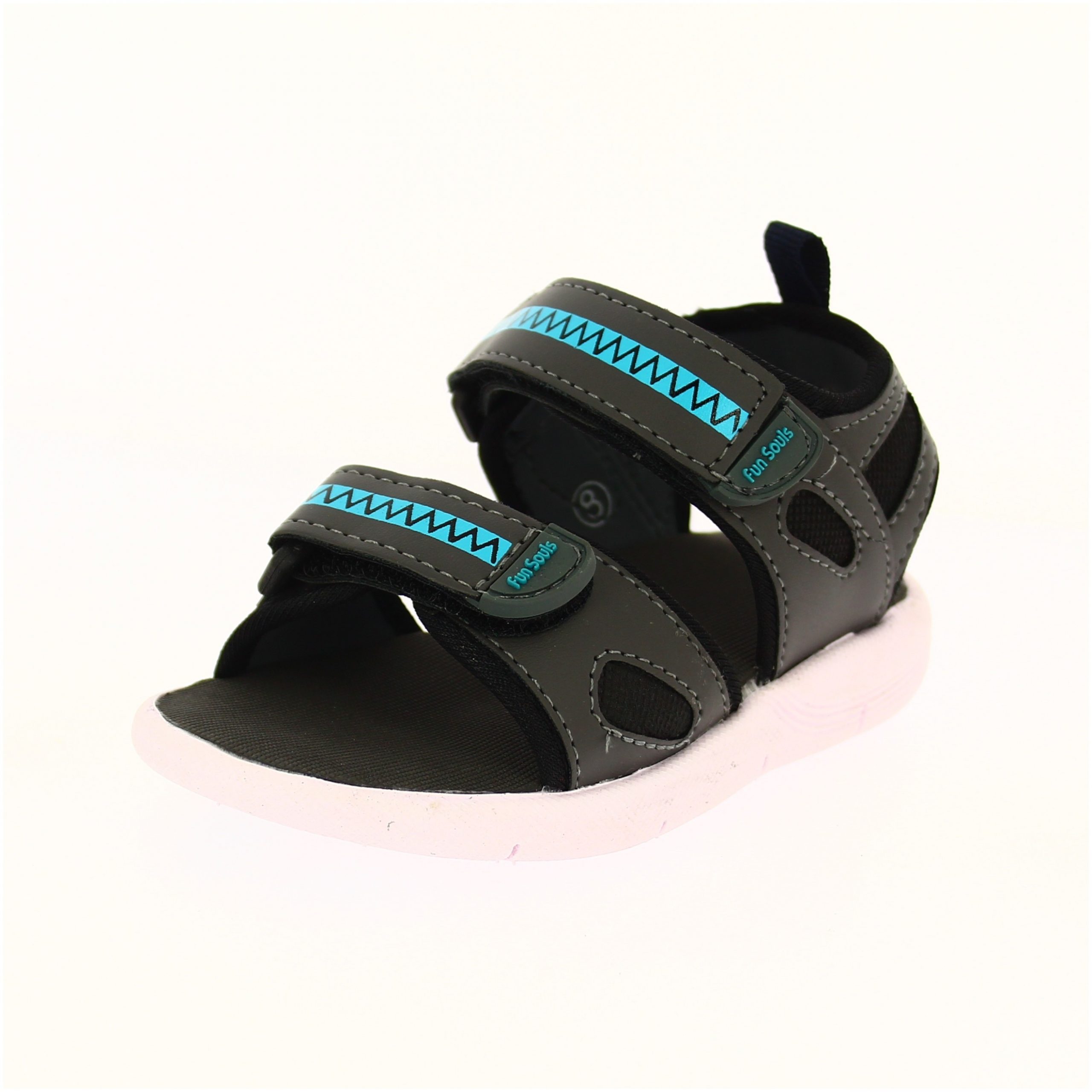 Fun Souls Boys Casual Slip-On Sandals Gray / Blue