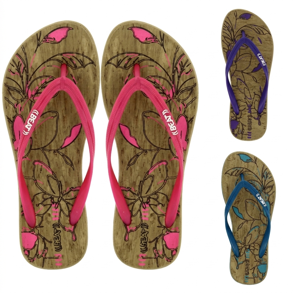 BEAT Women Casual Flip Flops Pink , Blue , Purpule