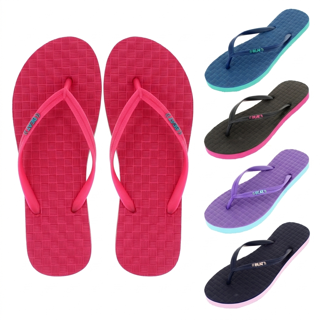 BEAT Women Casual Flip Flops Pink , Aqua , Purpule , D Blue , Navy