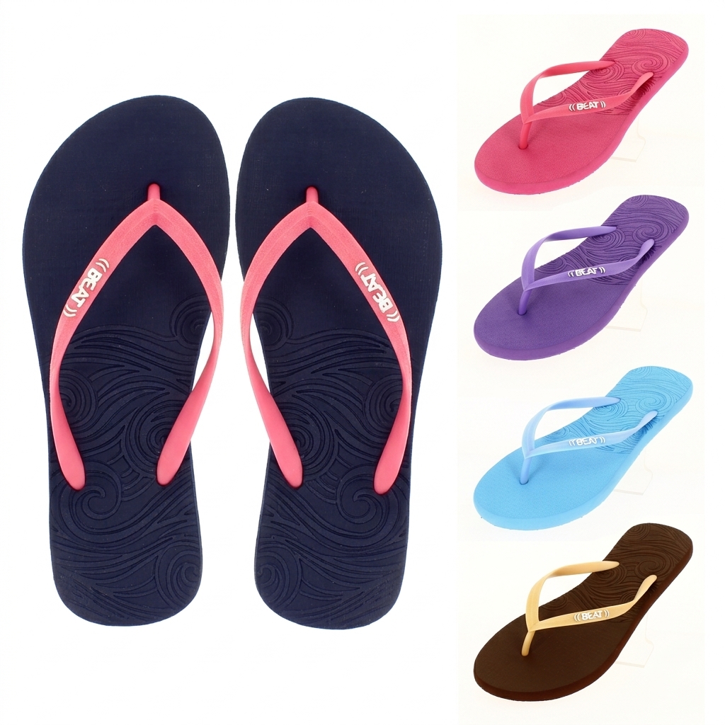 BEAT Women Casual Flip Flops Blue , Pink , Purpule , L Blue , Brown