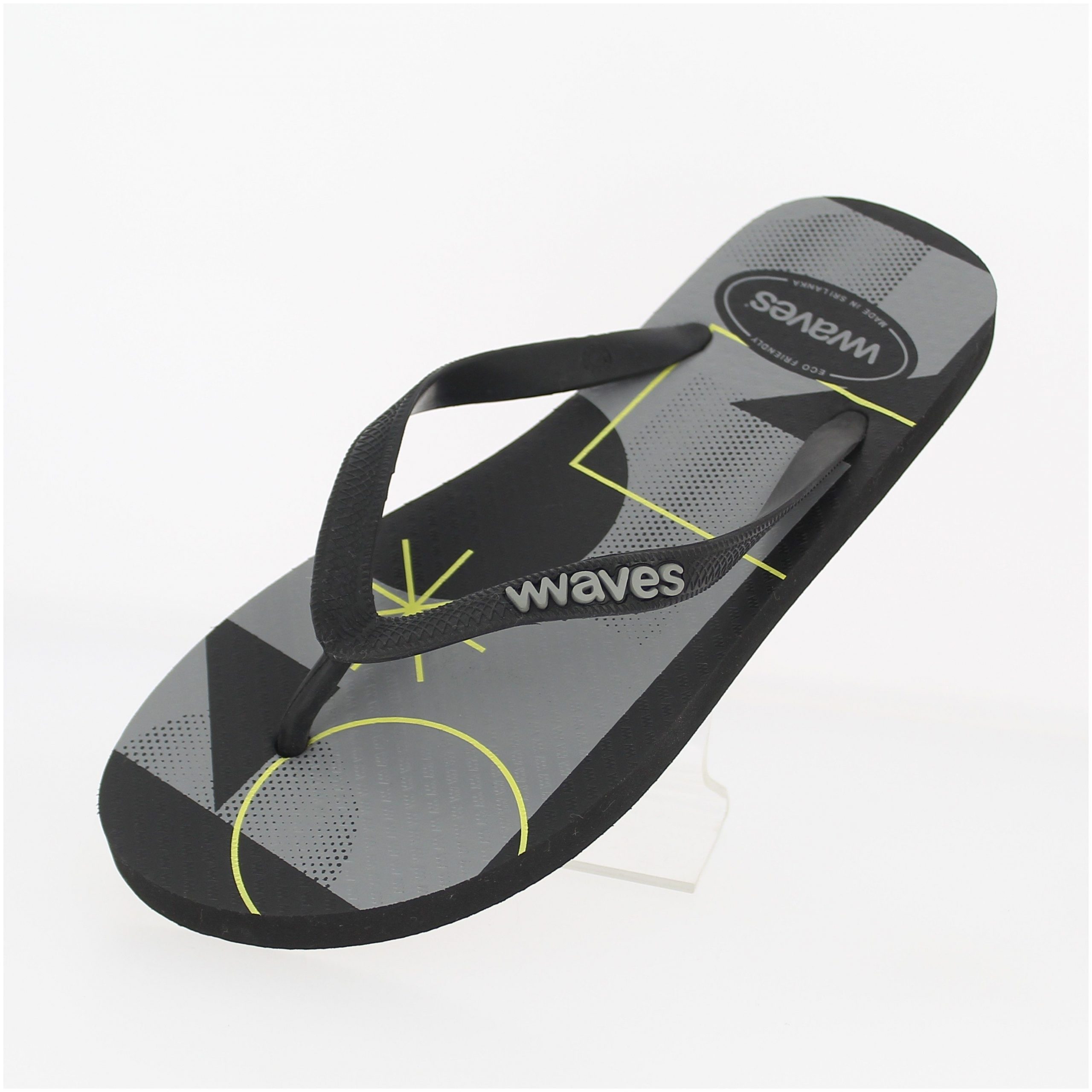 Waves Men Casual Flats Slipper Black