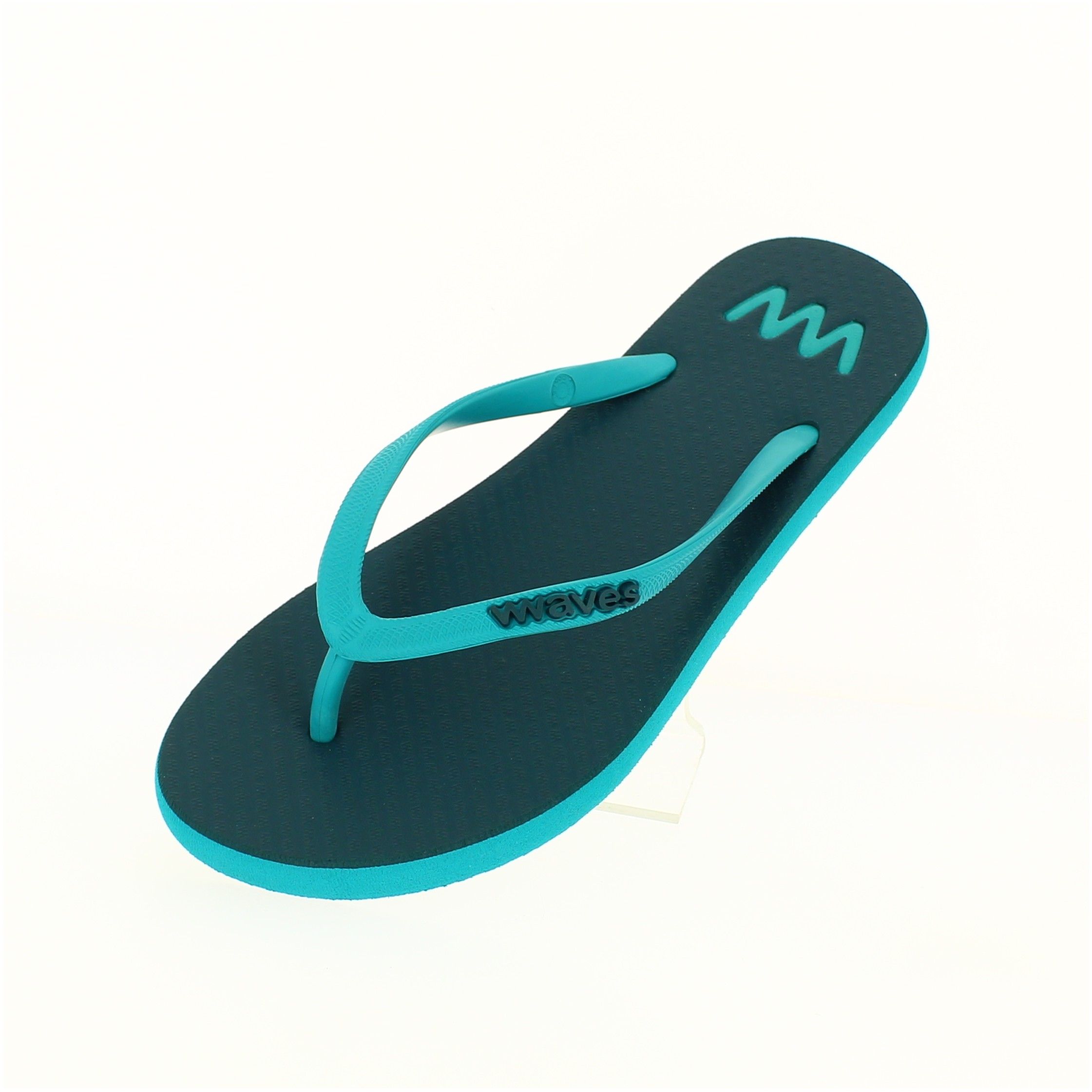 Waves Women Casual Flat Slippers Aqua
