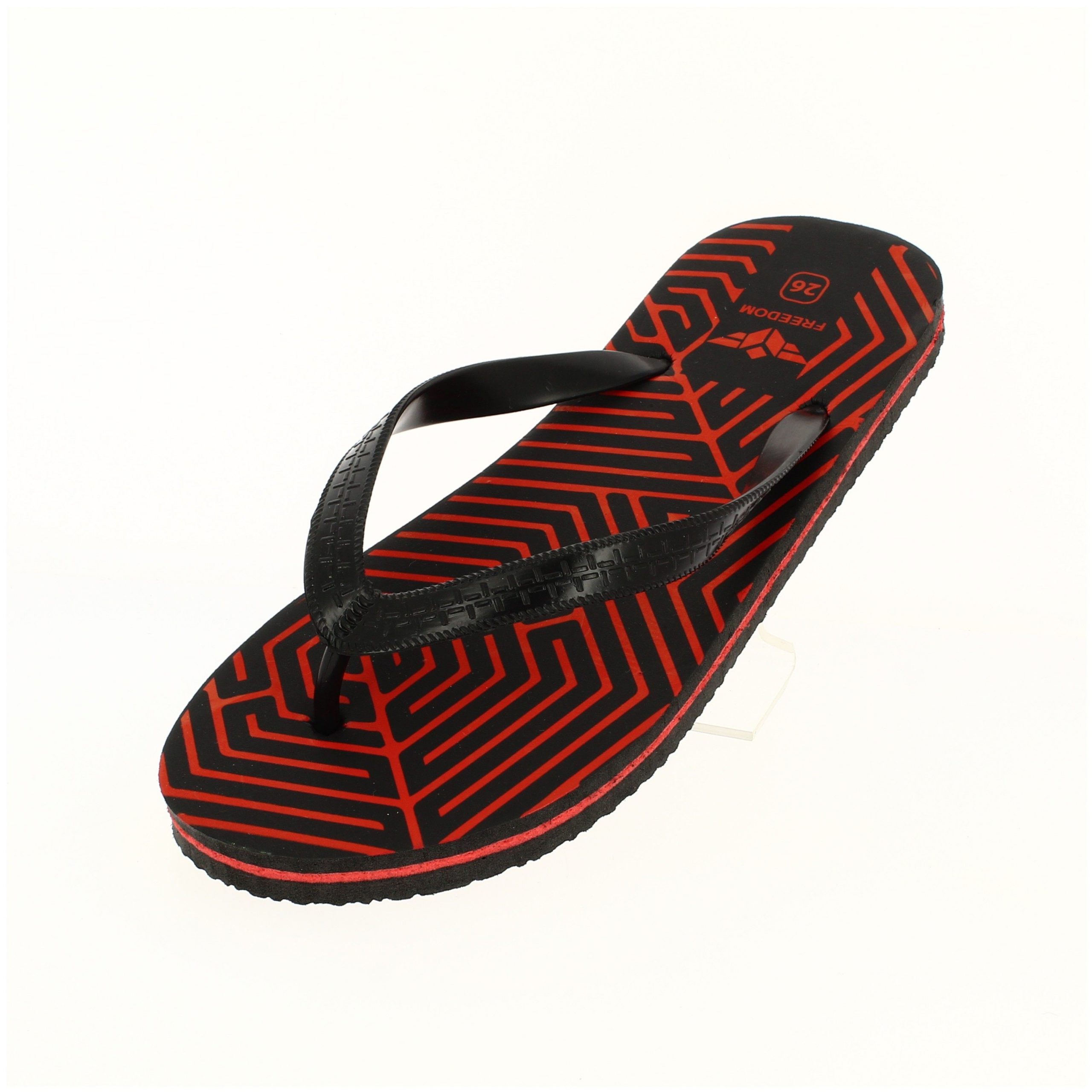 FREEDOM Men Casual FLATS Flip Flops Red, Gray, Green, Yellow, Blue