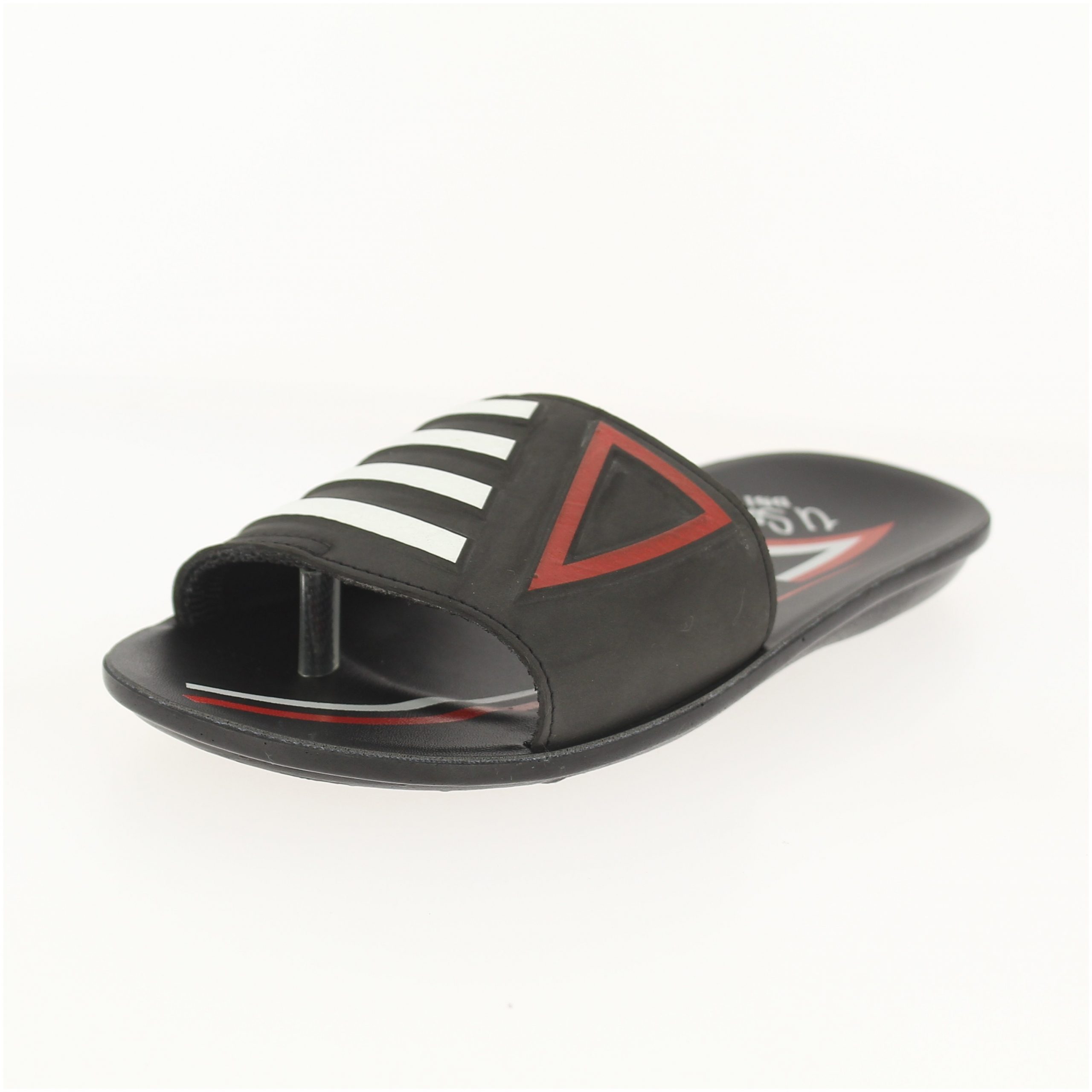 U Softo Boys Casual Slip-on Slipper Black