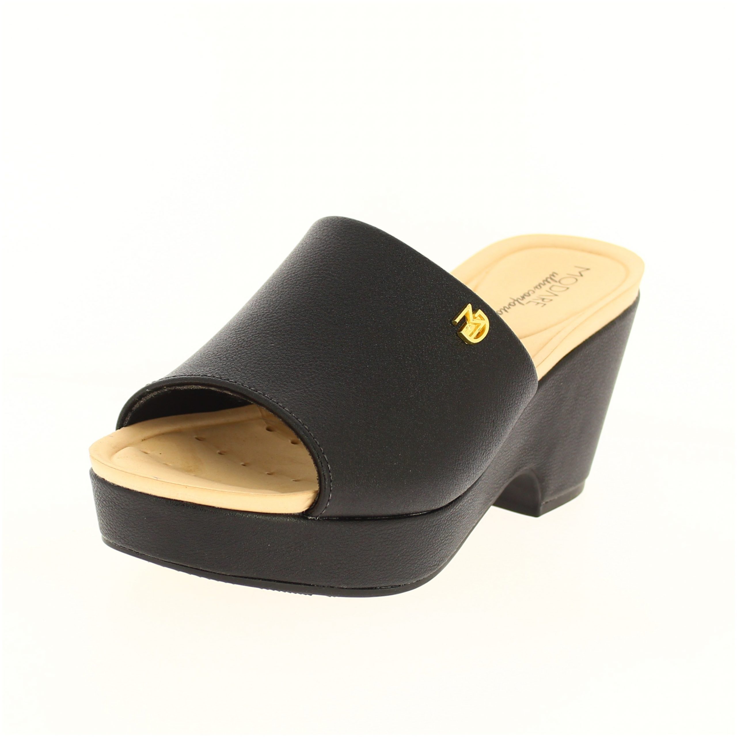 MODARE Women Casual Slip-on Heel Black