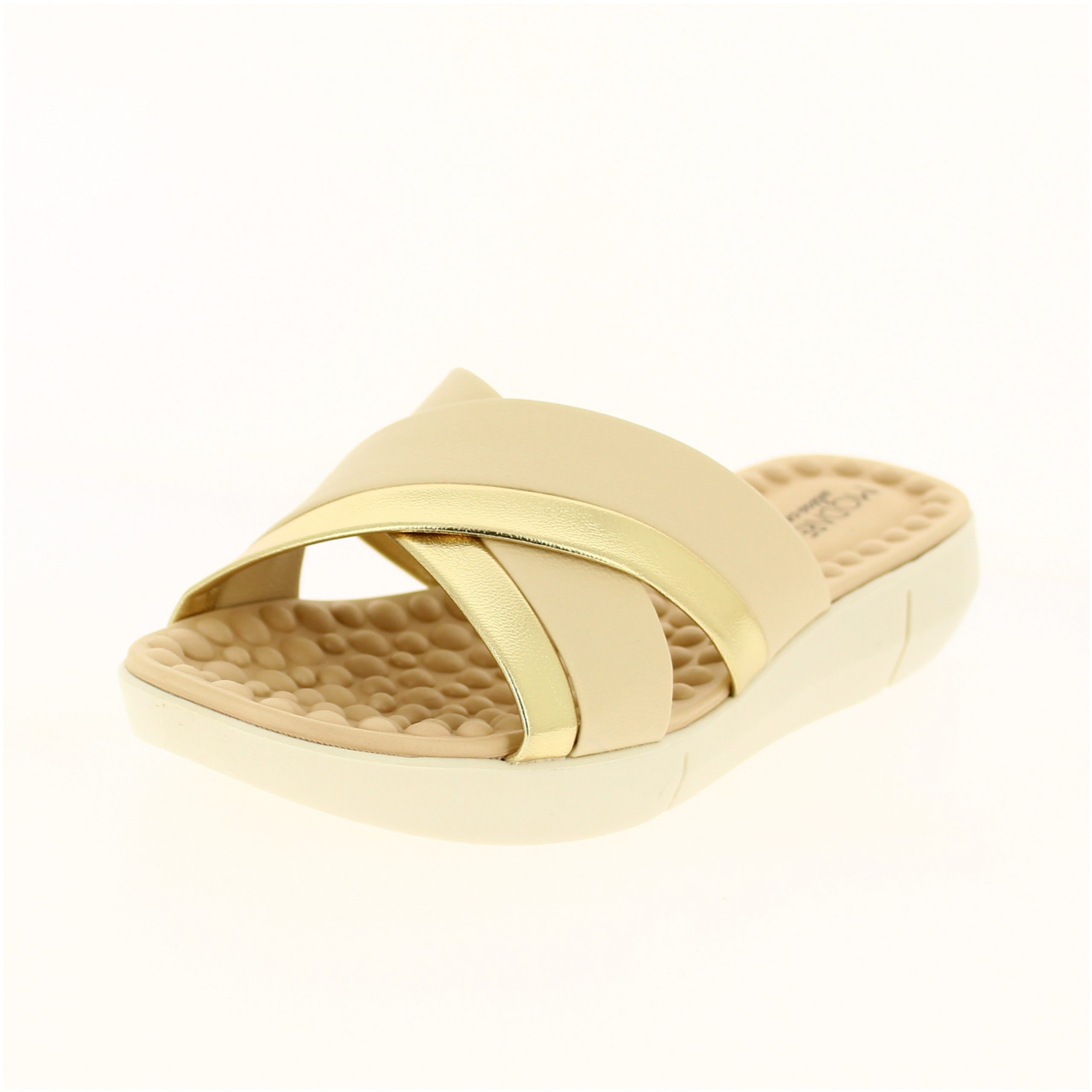 MODARE Women Casual Slip-on Slipper Cream