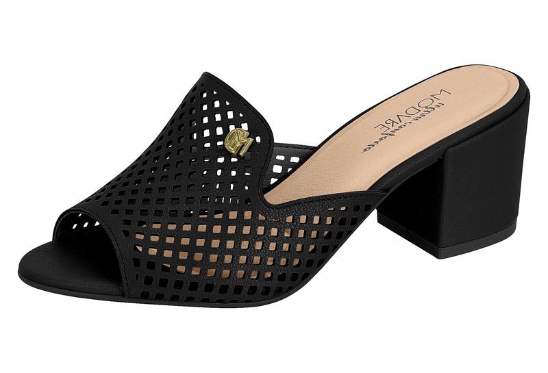 MODARE Women Casual Slip-on Heel Black