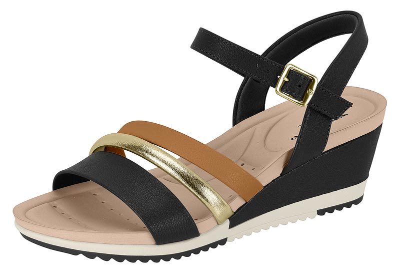 MODARE Women Casual Slip-on Wedge Black