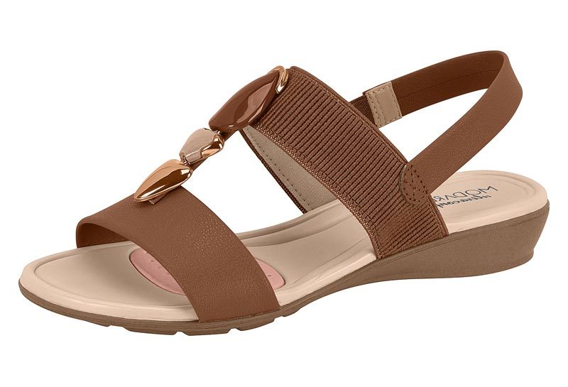 MODARE Women Casual Slip-on Sandal Brown