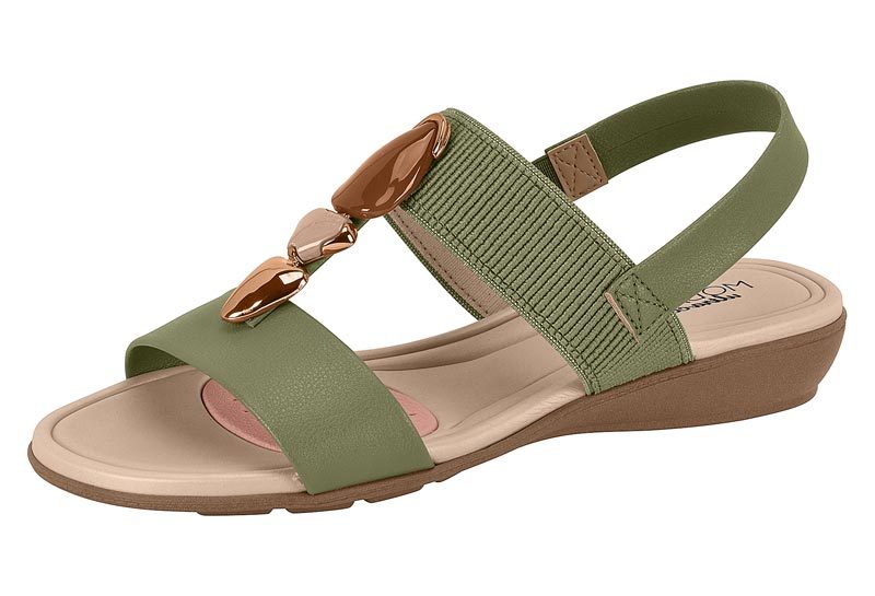 MODARE Women Casual Slip-on Sandal Green