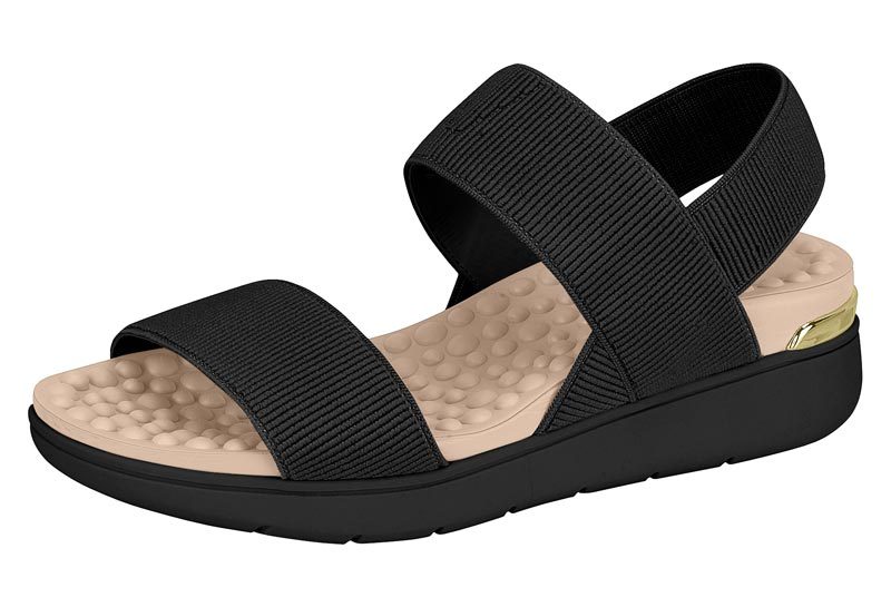 MODARE Women Casual Slip-on Sandal Black