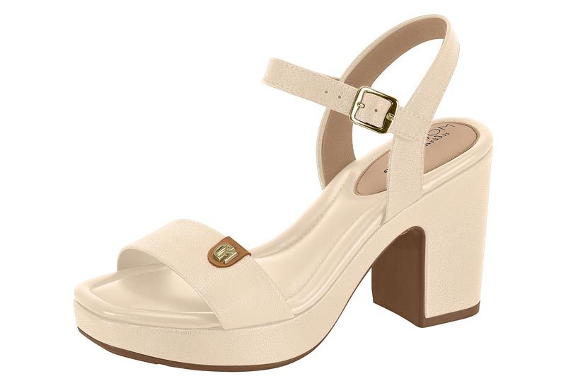 MODARE Women Casual Slip-on Heel Cream