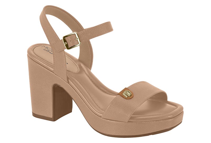 MODARE Women Casual Slip-on Heel Nude